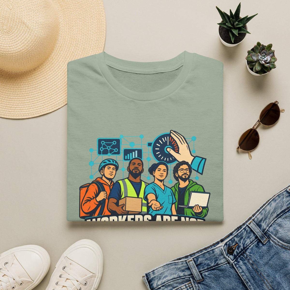 Workers Are Not Data Points T-Shirt — Labor Rights Solidarity Tee