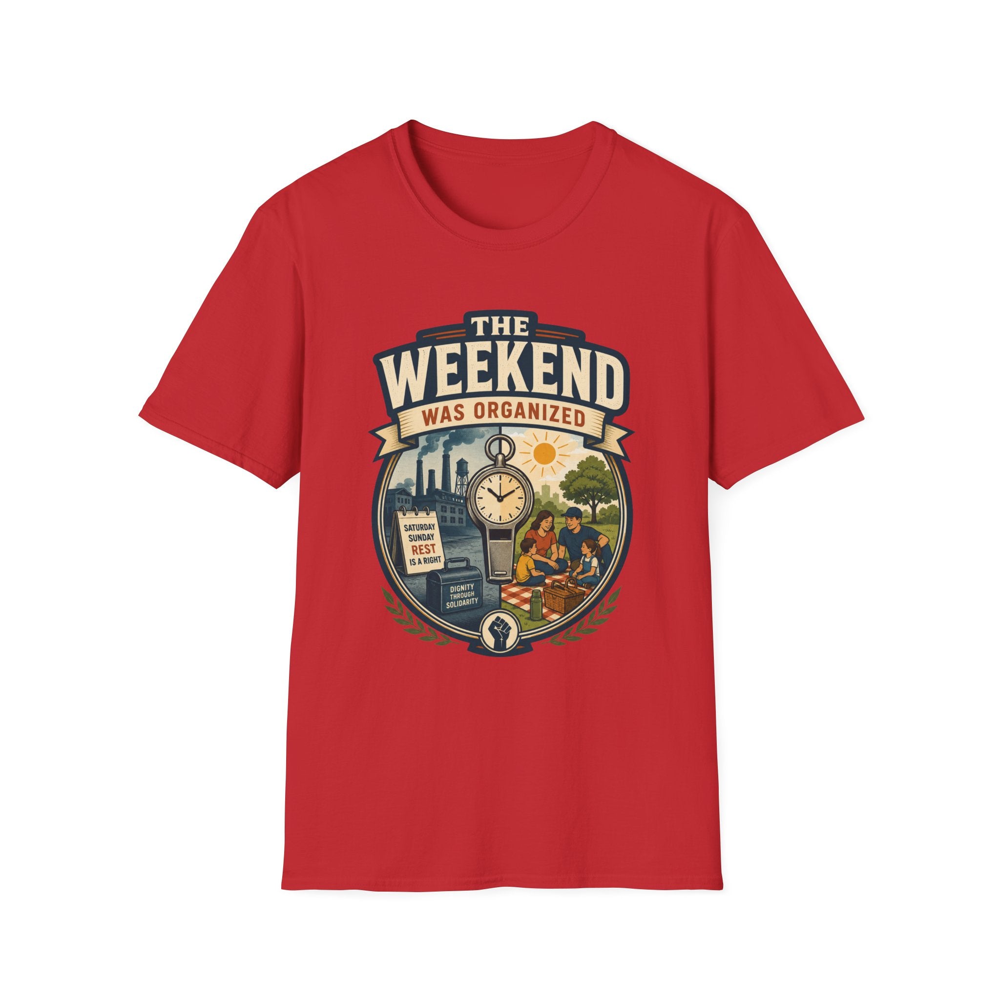 "The Weekend Was Organized" Graphic Tee (Relaxed Retro Travel Vibe)