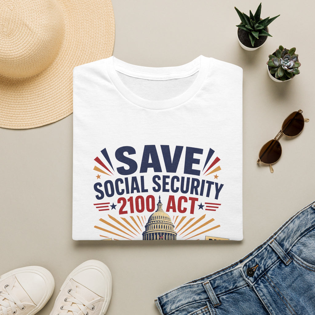 Save Social Security 2100 Act T-Shirt — Political Activism Tee for Rallies & Voters