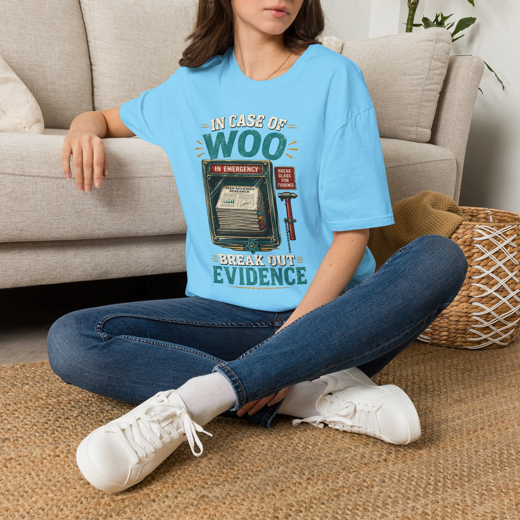 "In Case of Woo Break Out Evidence" Vintage Emergency Graphic Tee