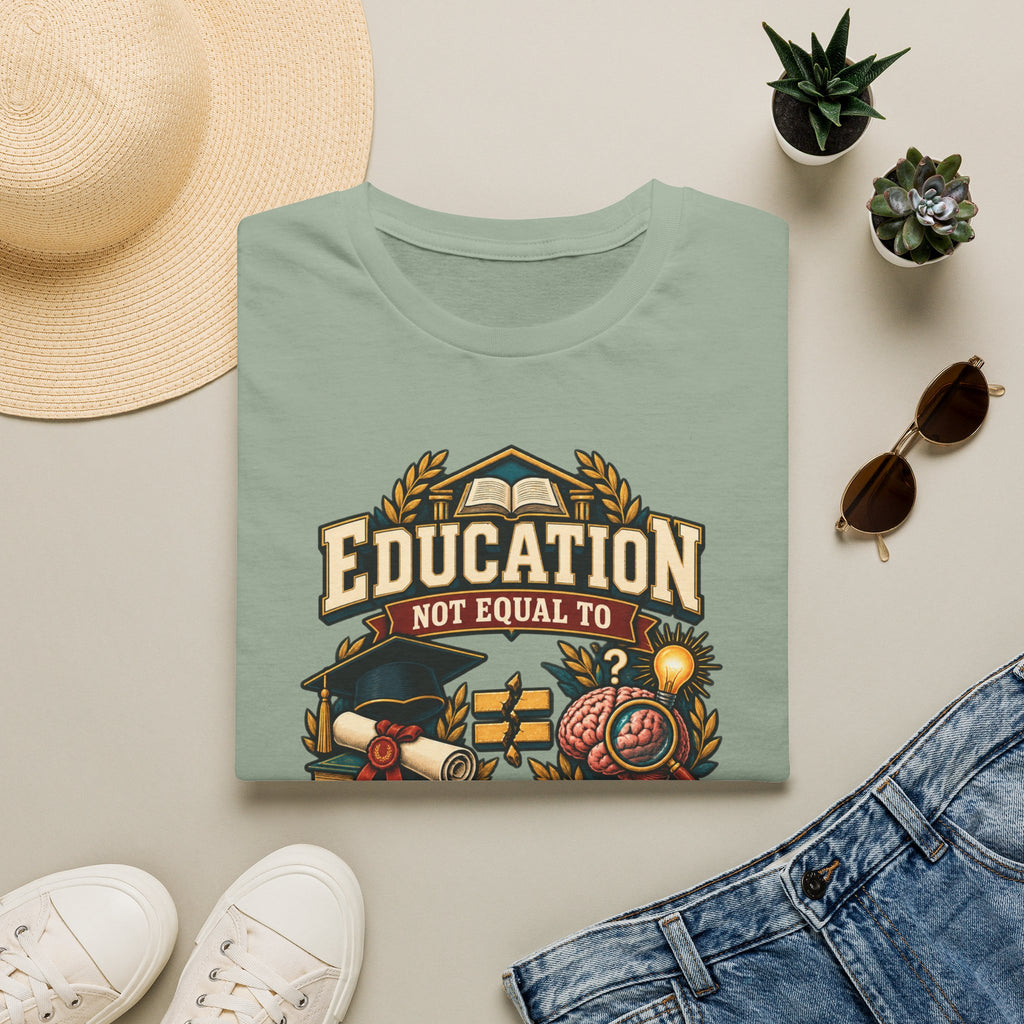 Education Not Equal to Intelligence T-Shirt