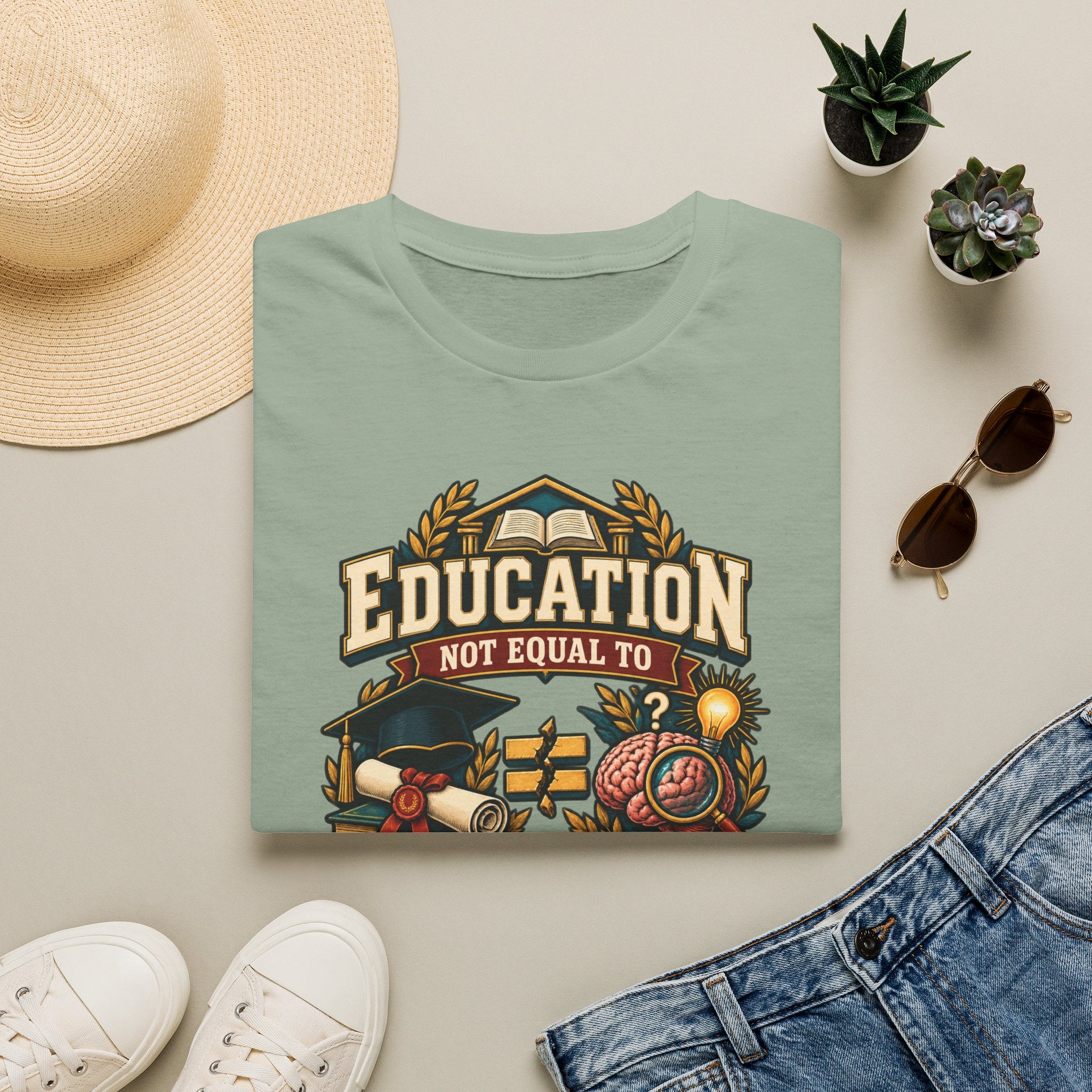 Education Not Equal to Intelligence T-Shirt
