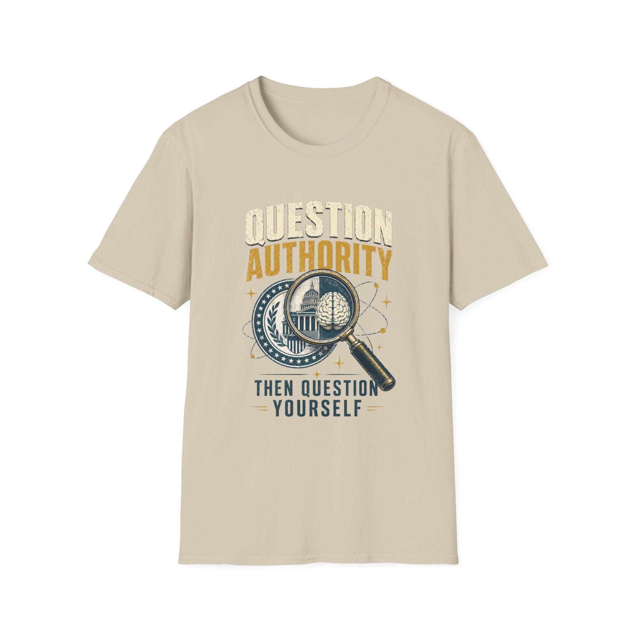 Question Authority T-Shirt — Vintage Science & Skepticism Graphic Tee