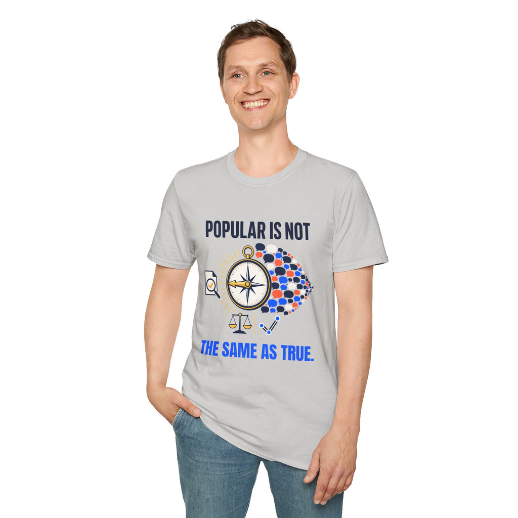 "Popular Is Not The Same As True" Compass Graphic Tee