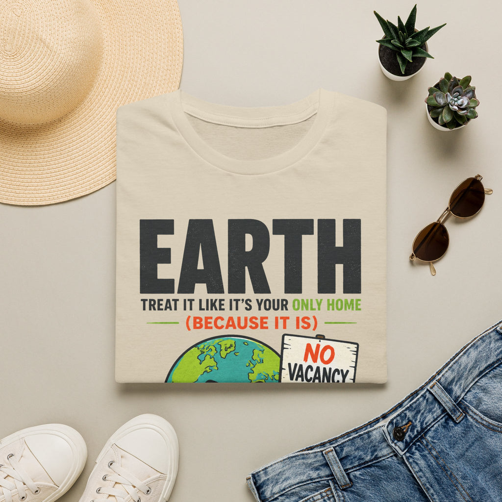 Earth "No Vacancy" T-Shirt — Treat It Like Your Only Home Eco Tee