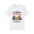 T-Shirt — "The Economy Has a Welcome Mat" Graphic Tee