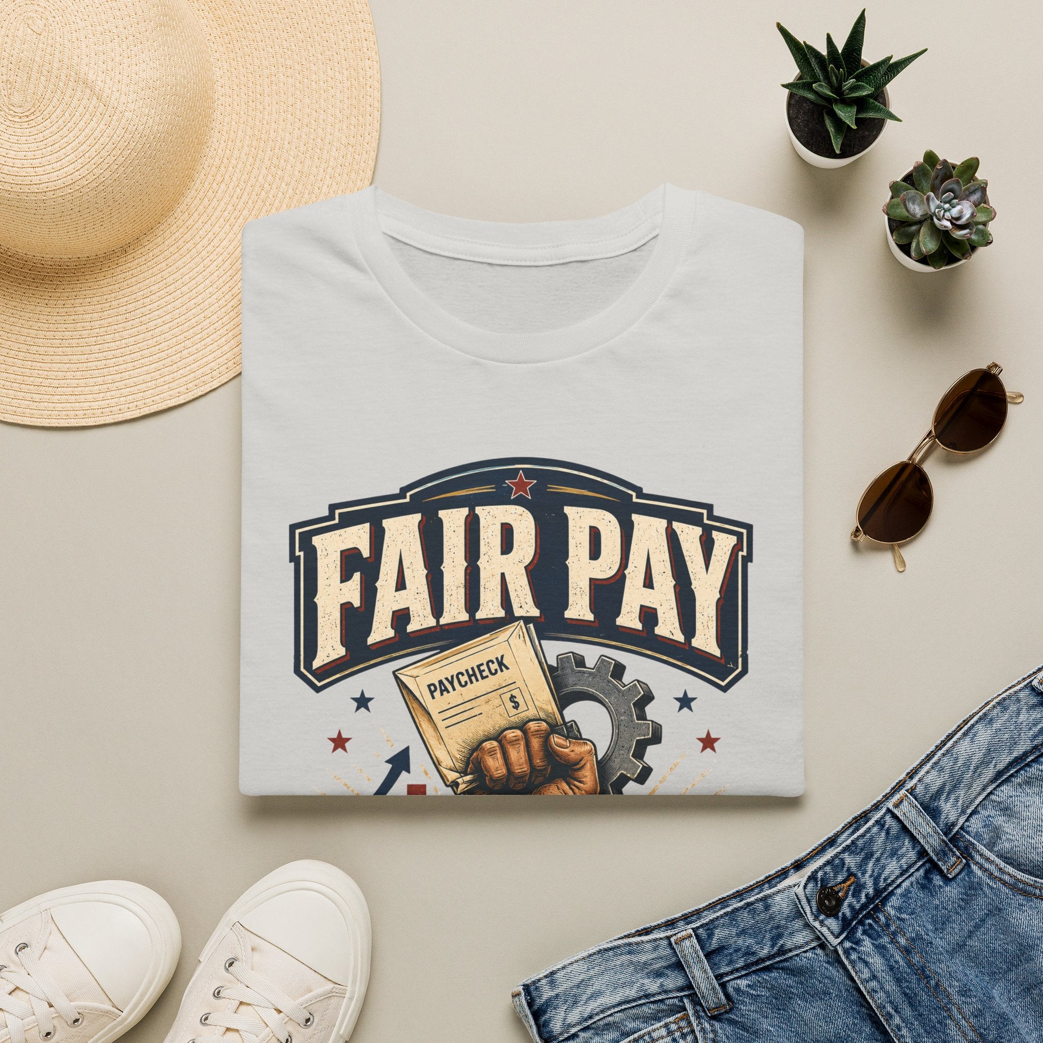 Fair Pay T-Shirt — "Fair Pay Was Never a Gift" Labor Rights Graphic Tee