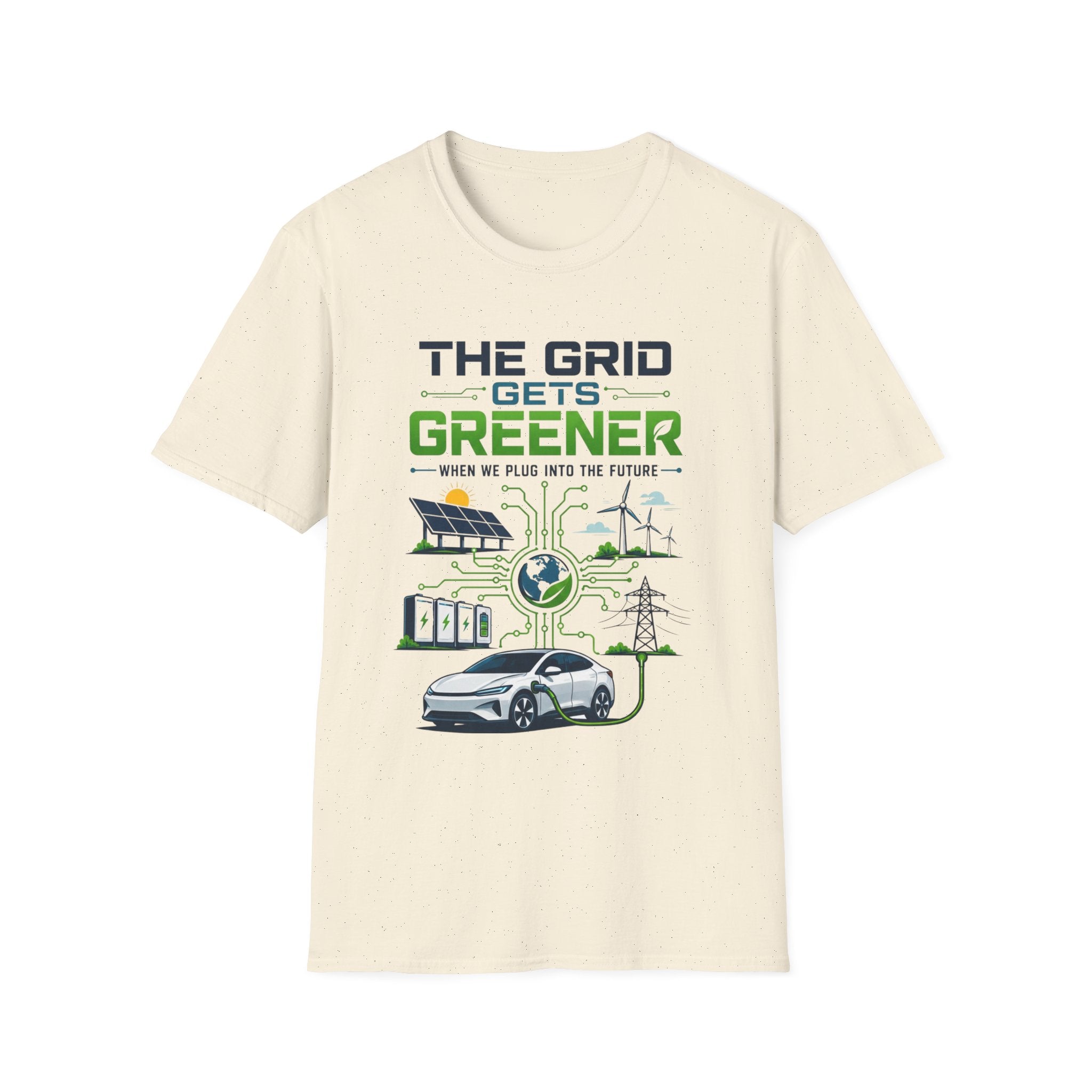 "The Grid Gets Greener" Eco Renewable Energy Tee