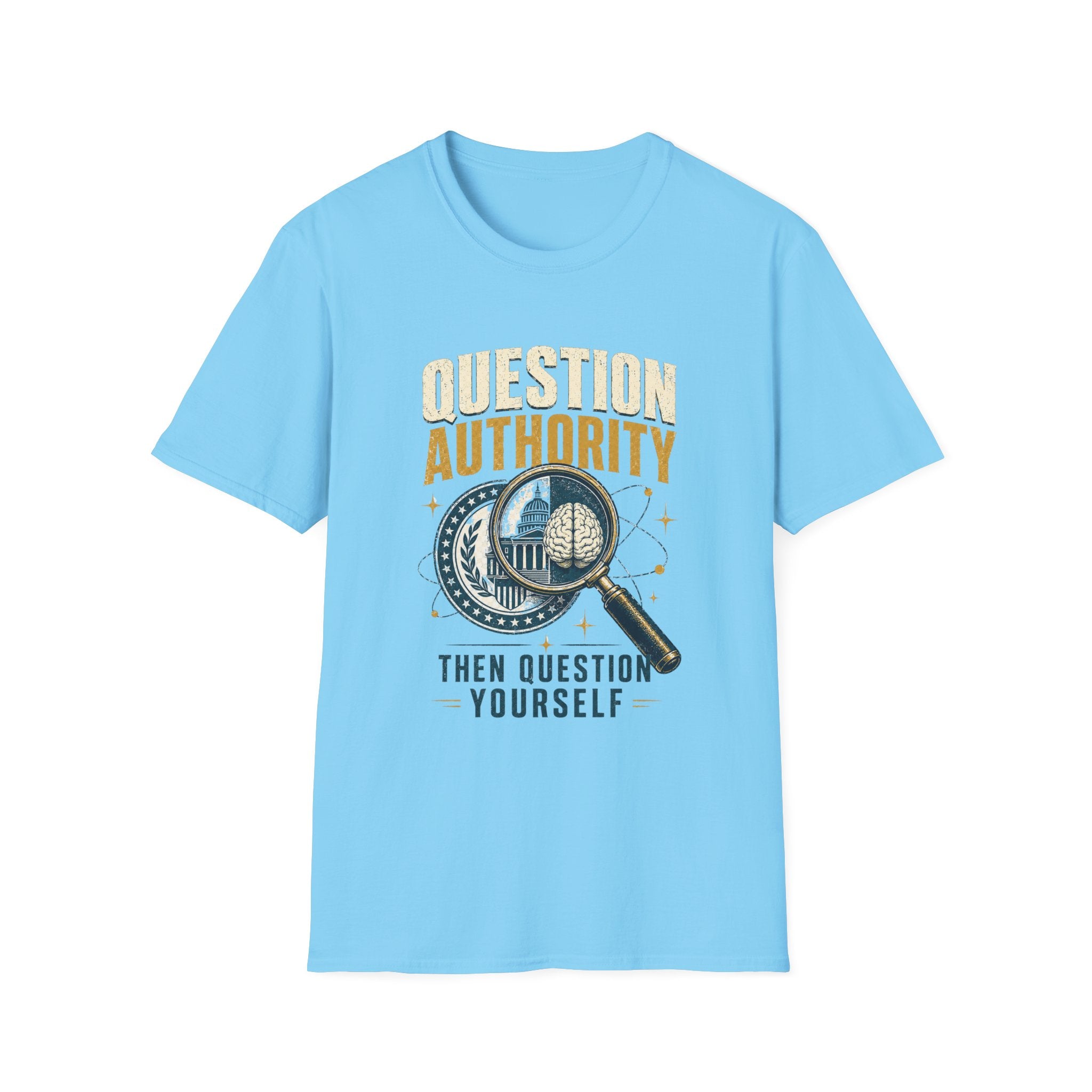Question Authority T-Shirt — Vintage Science & Skepticism Graphic Tee