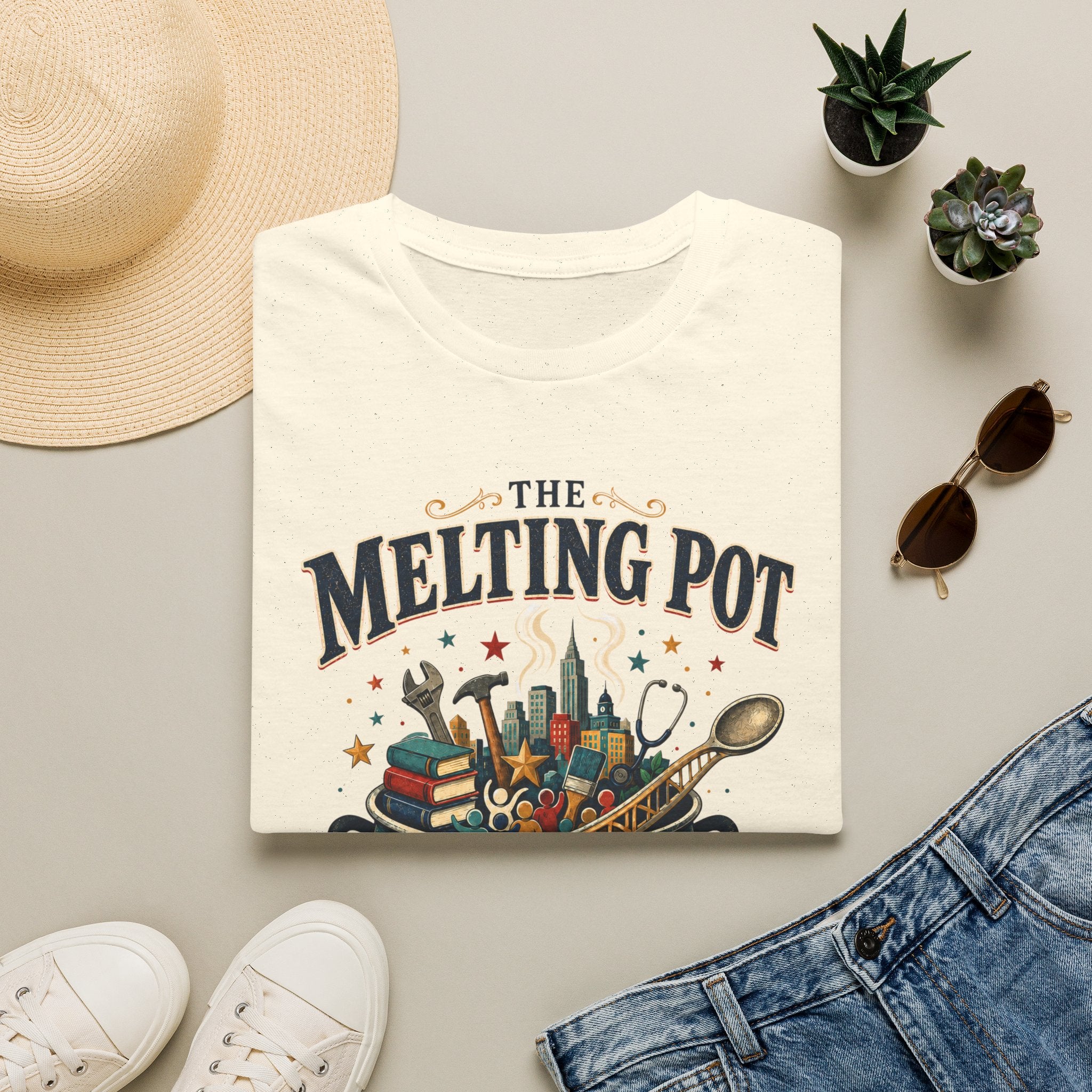 T-Shirt — "The Melting Pot Still Works" Multicultural Unity Tee