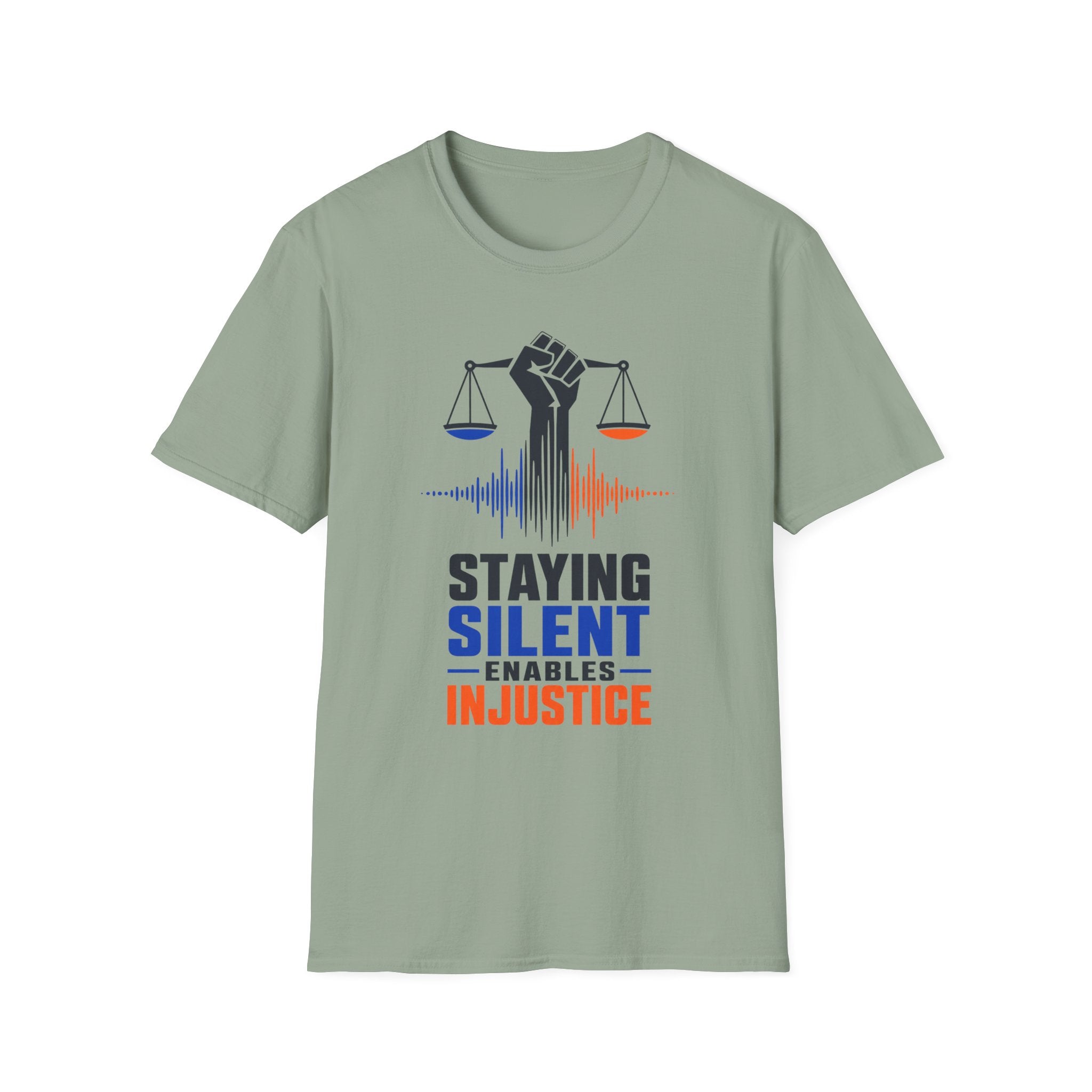 "Staying Silent Enables Injustice" Justice Fist Graphic Tee