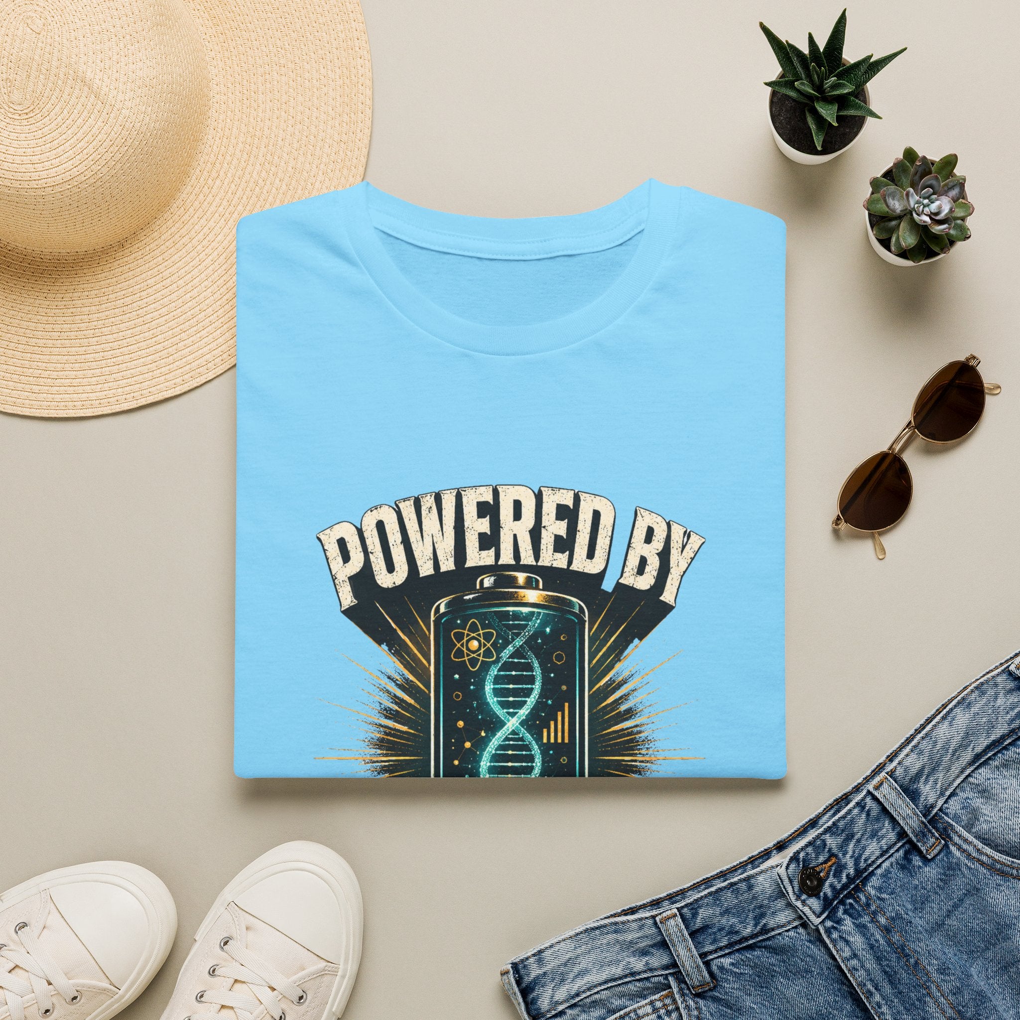 Powered By Evidence T-Shirt — Science DNA Retro Graphic Tee