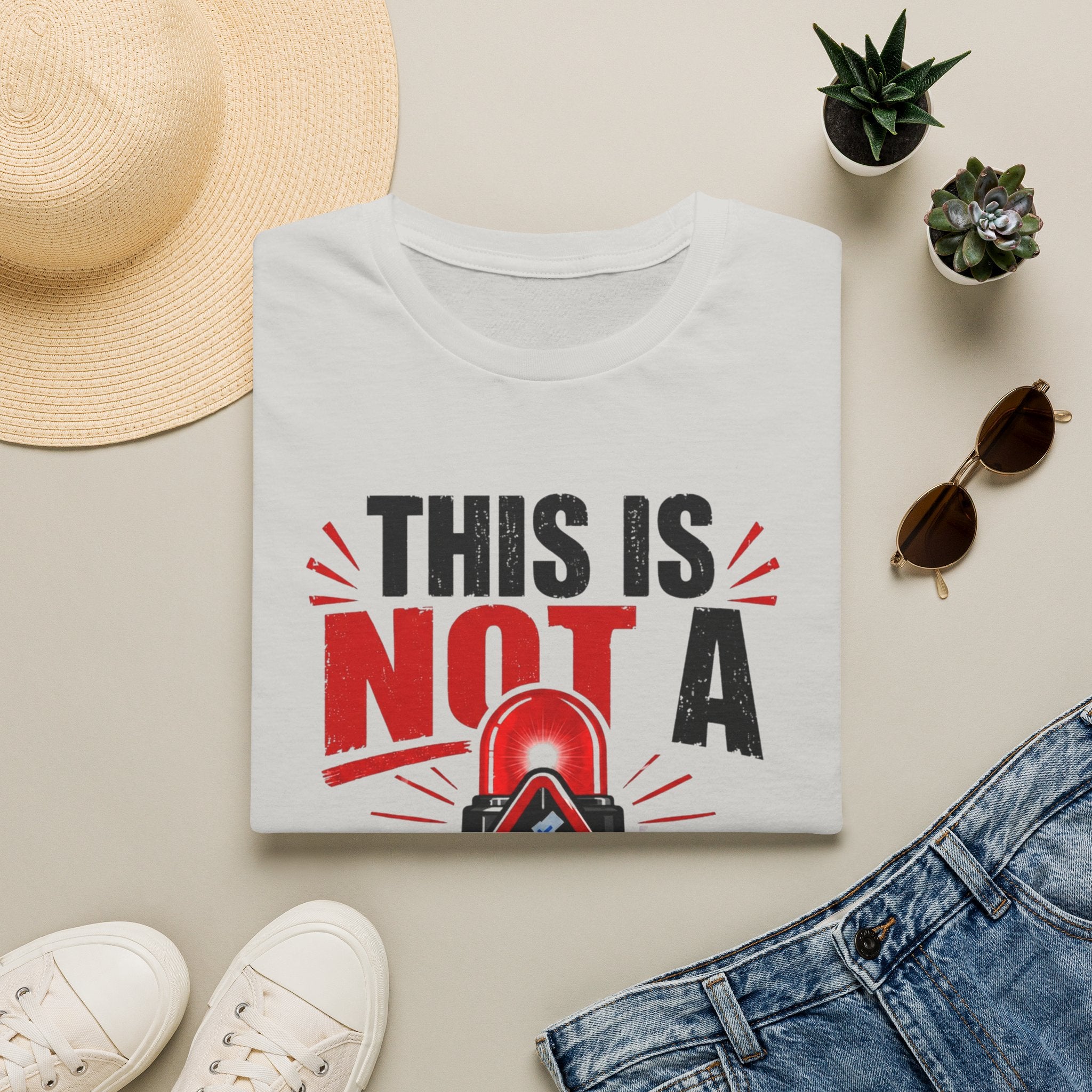 This Is Not A Drill T-Shirt — Funny Emergency Alert Graphic Tee