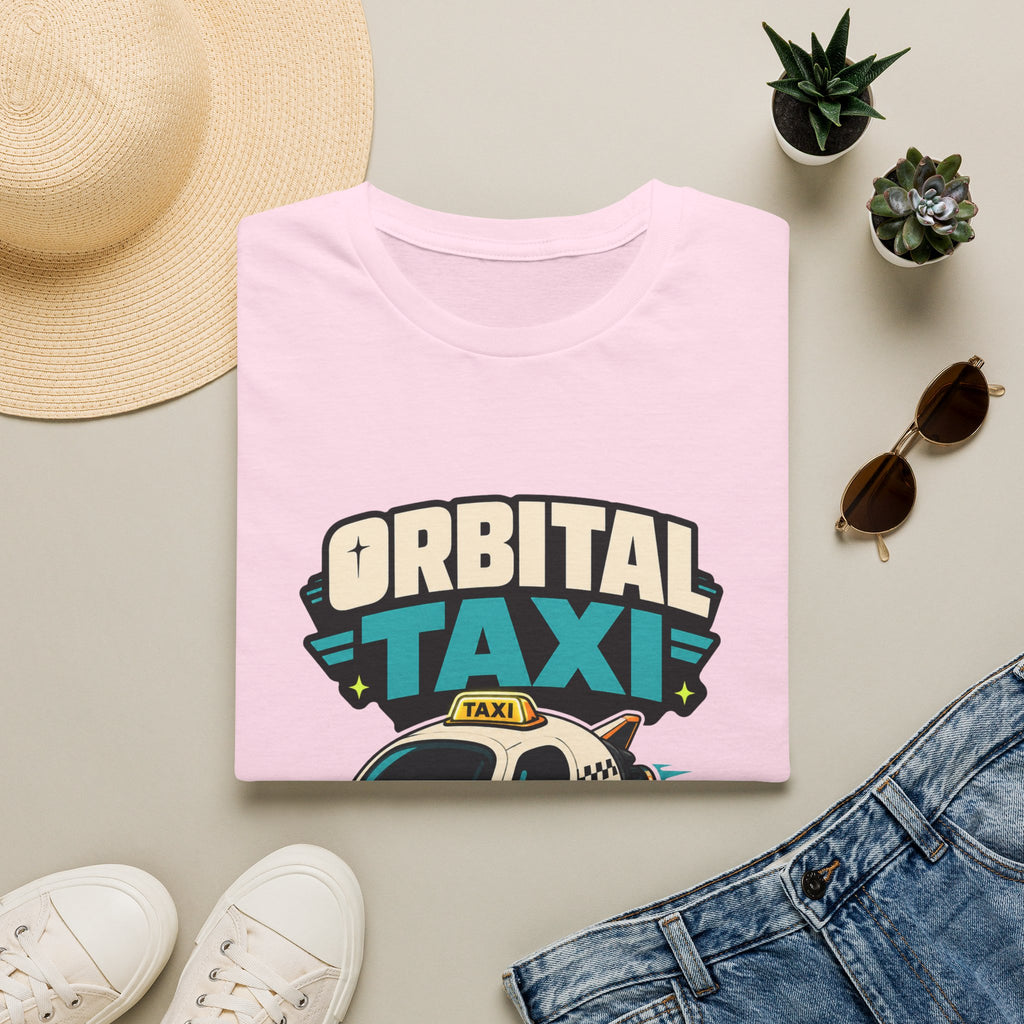 Orbital Taxi T‑Shirt – Retro Space Shuttle Cab Graphic Tee