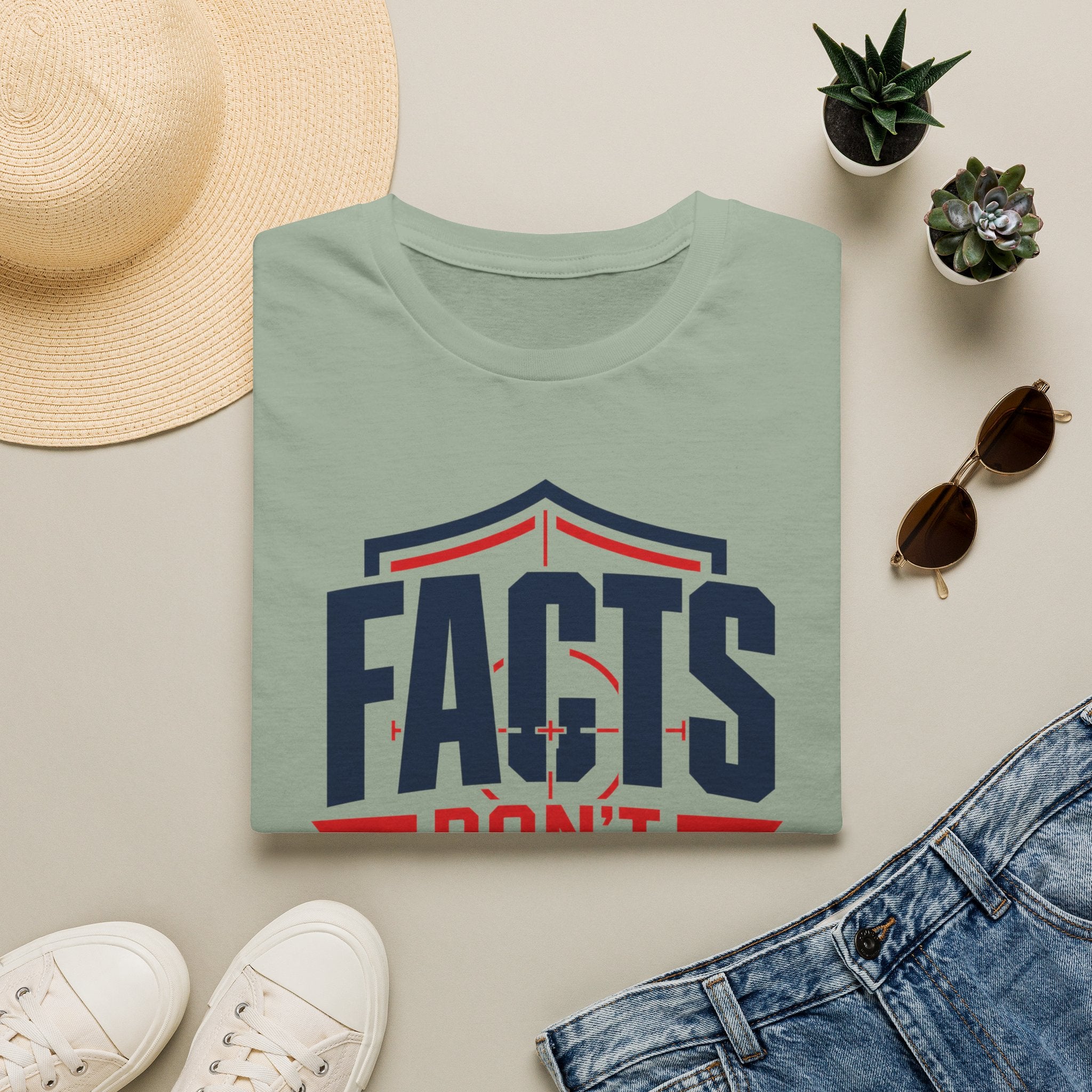 Facts Don’t Flinch T-Shirt — Bold Patriotic Statement Tee