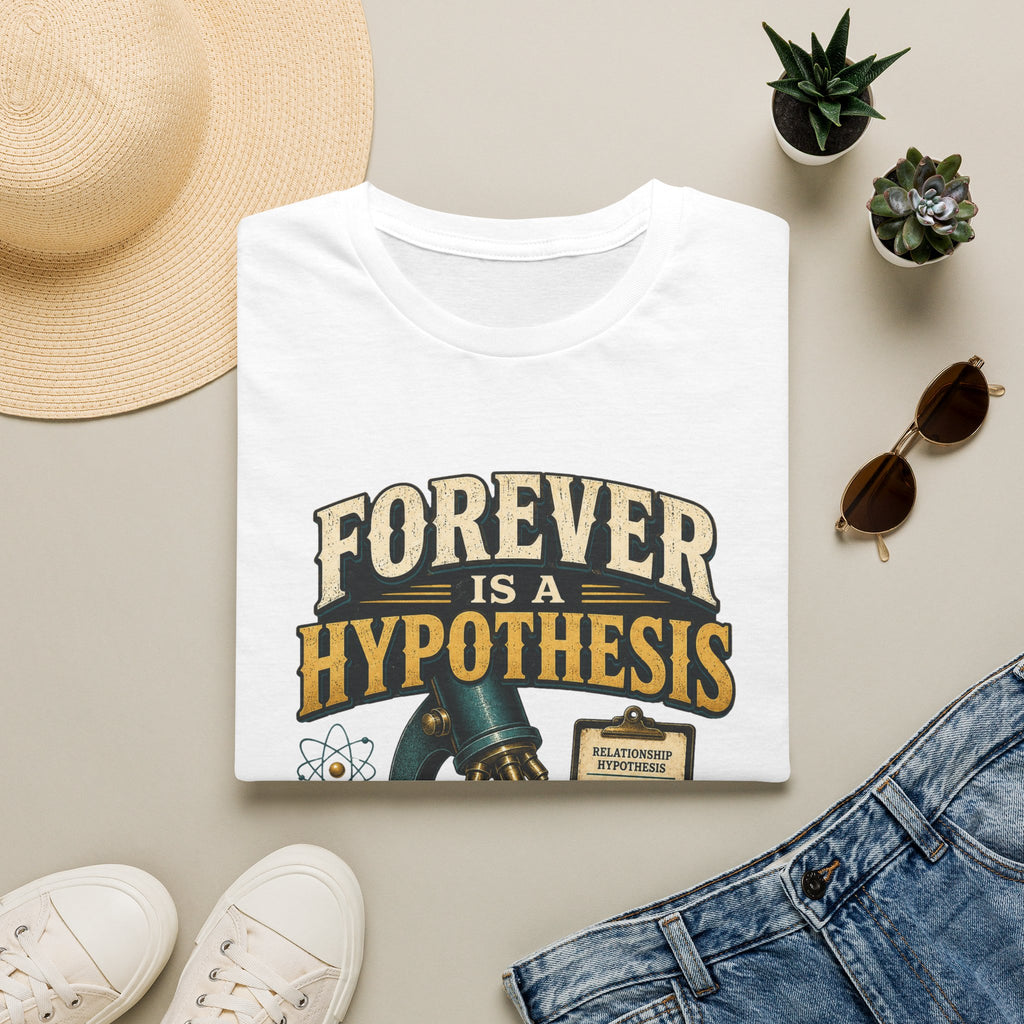 Forever Is a Hypothesis T-Shirt — Science Humor 'Test Before Signing' Tee