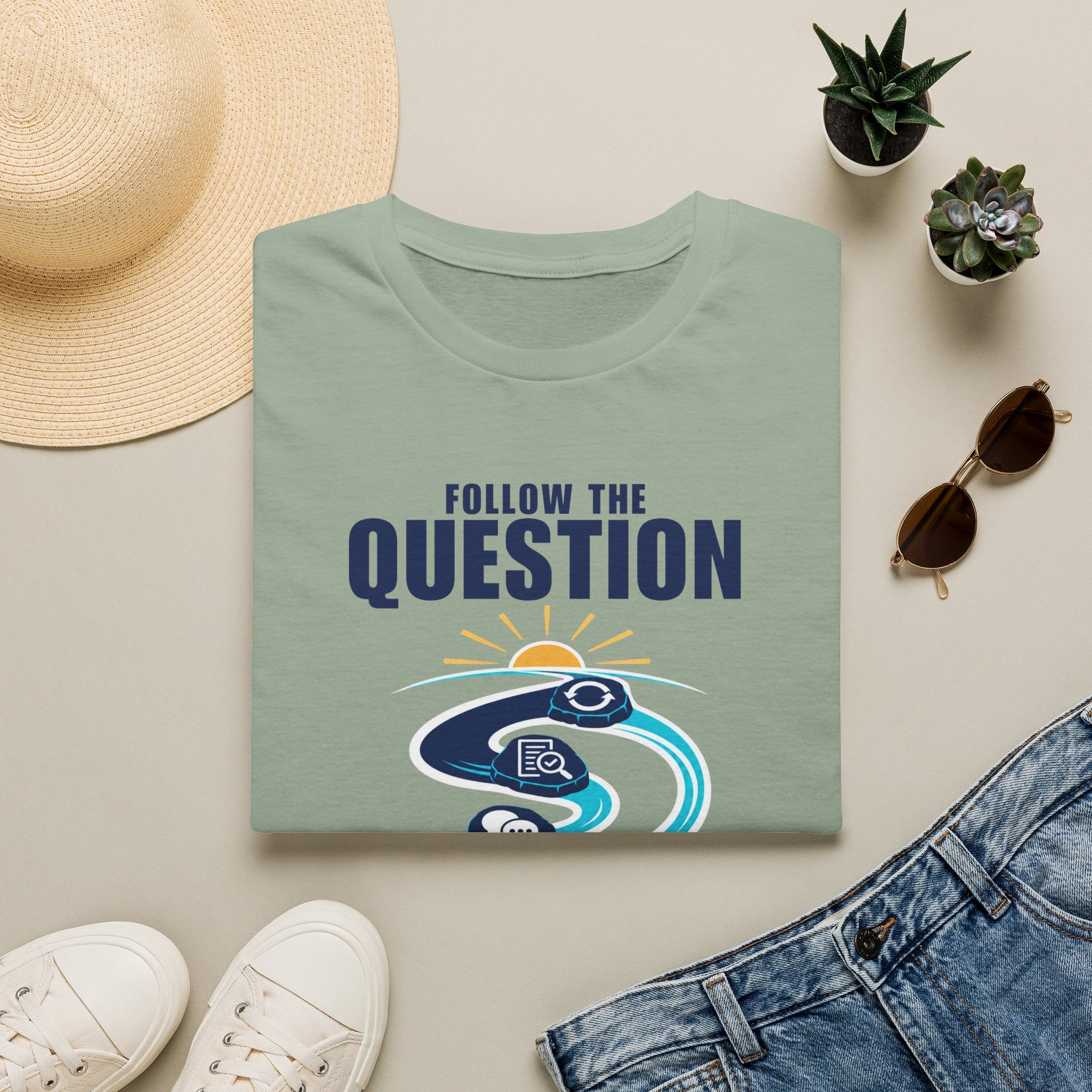 Follow the Question T-Shirt — Inspirational Travel & Curiosity Tee