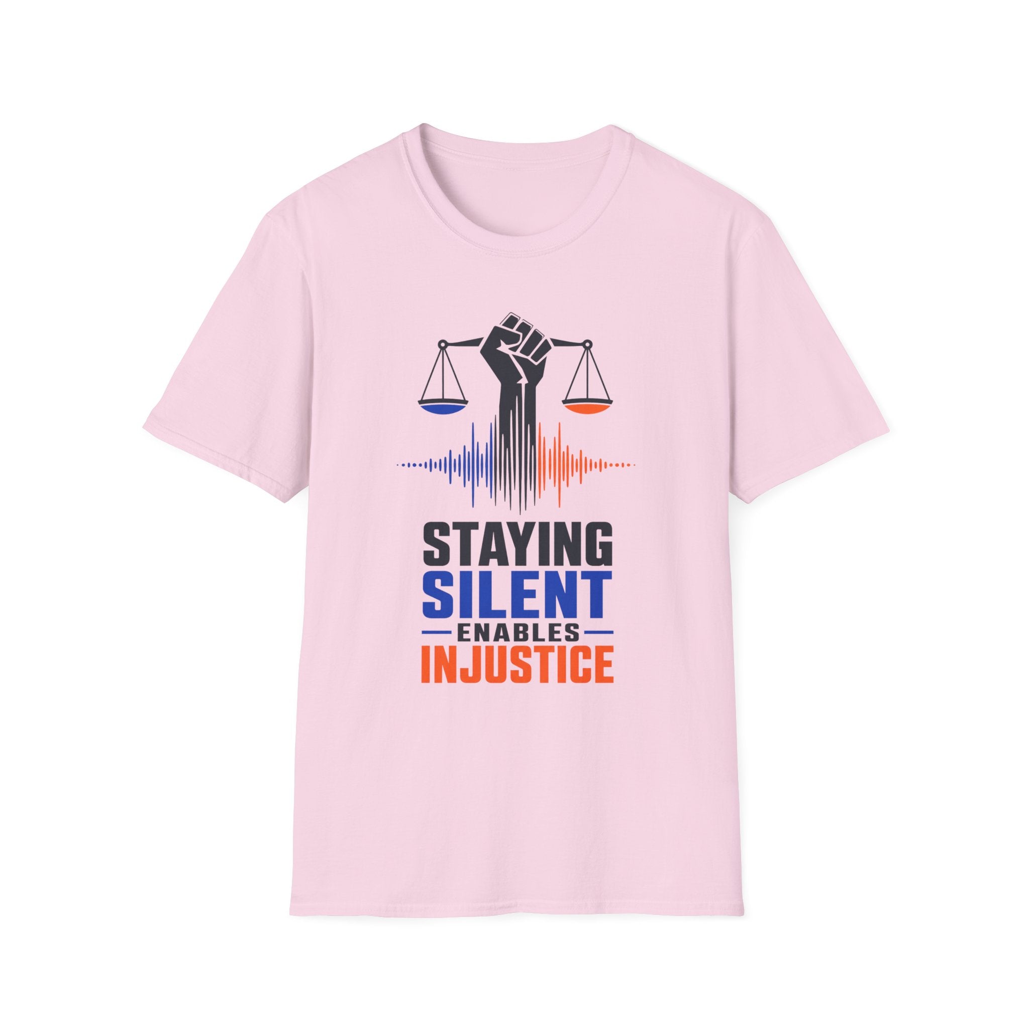 "Staying Silent Enables Injustice" Justice Fist Graphic Tee