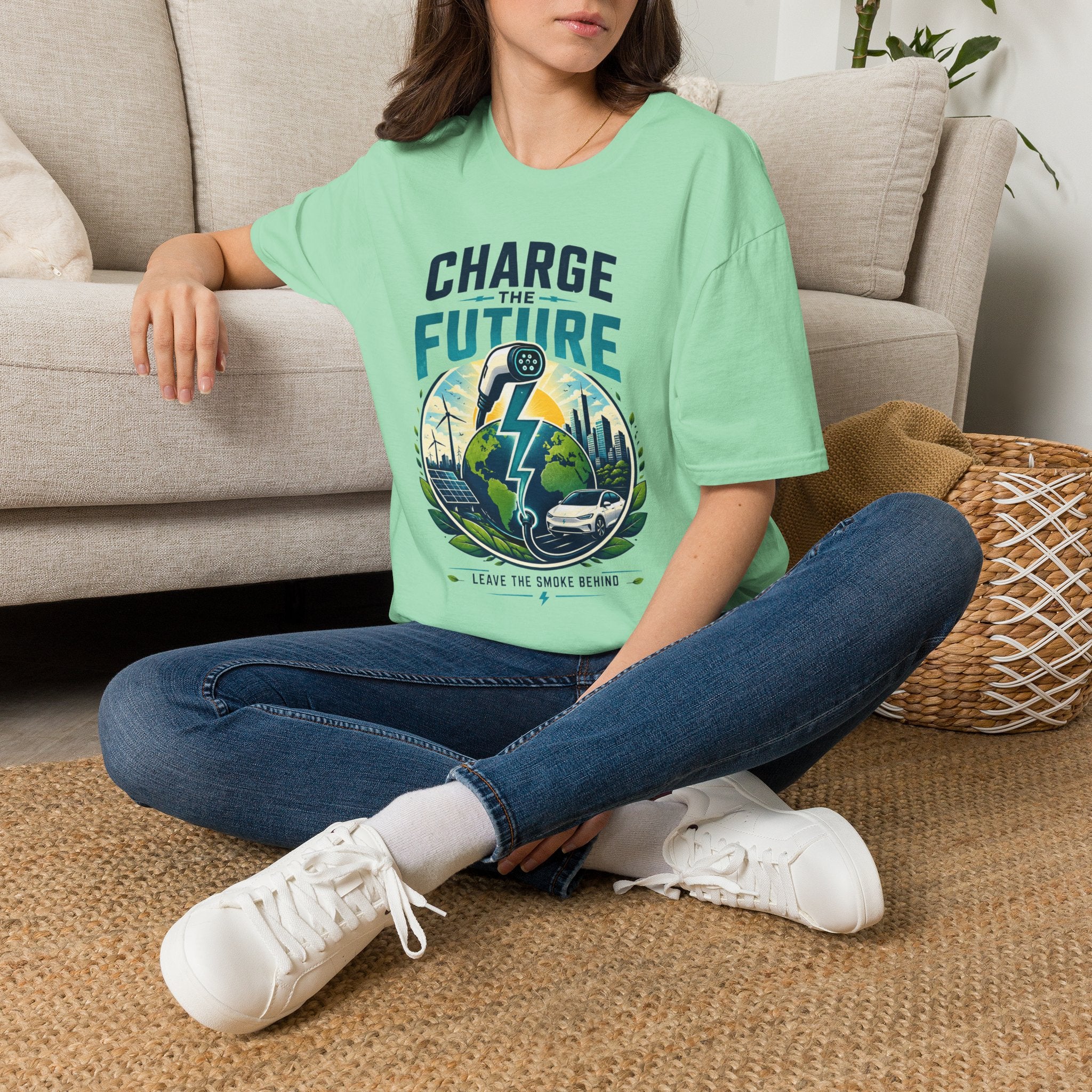 Charge the Future T-Shirt — Electric Vehicle EV Charging Graphic Tee