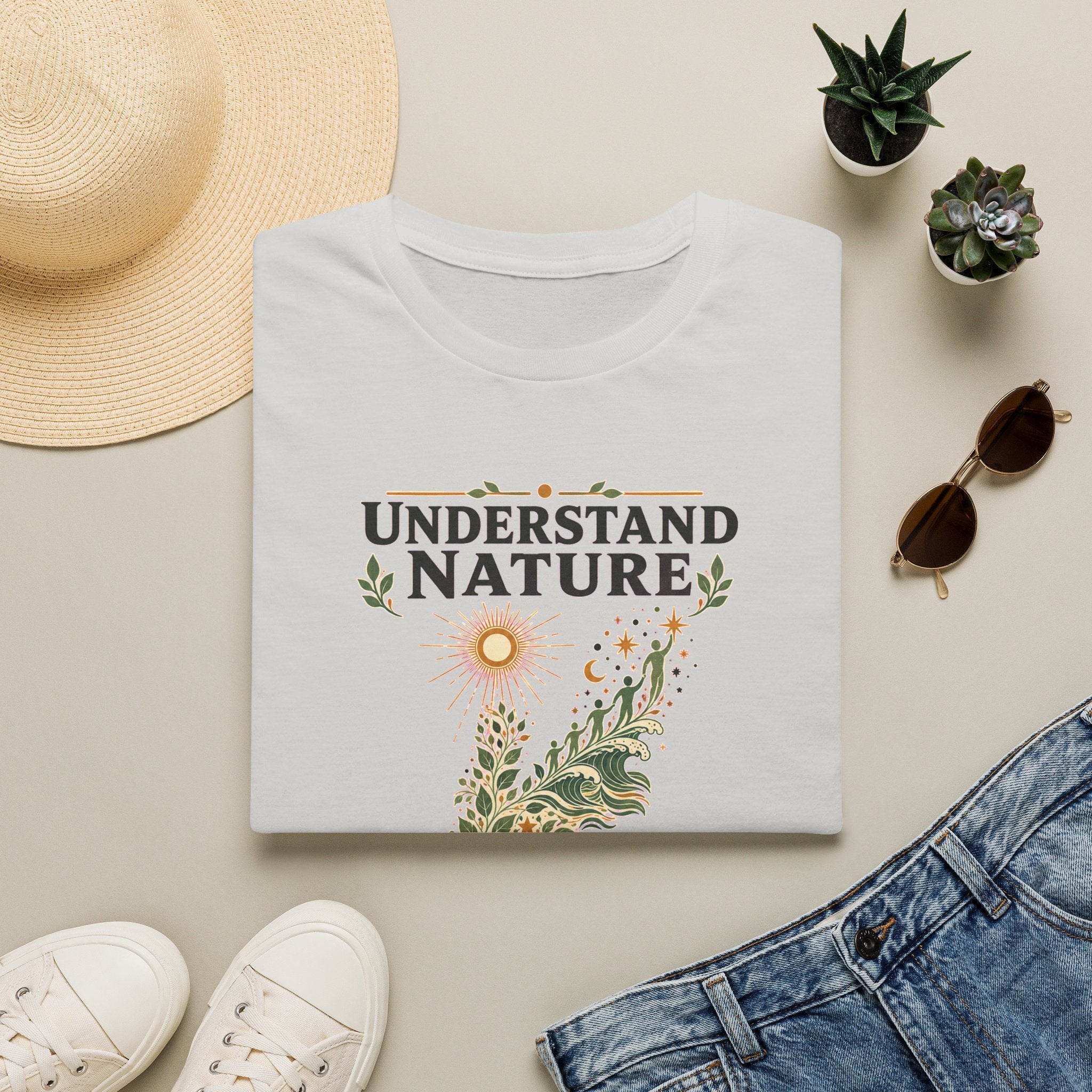 Understand Nature T-Shirt — Botanical 'Outgrow Fear' Graphic Tee