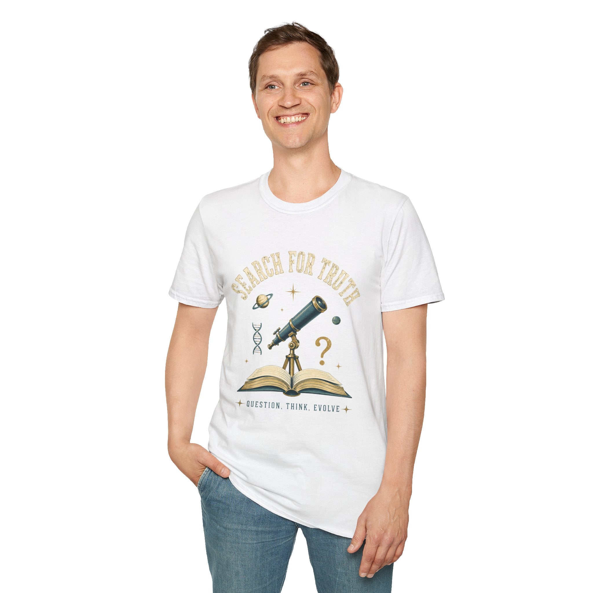 Search for Truth T-Shirt — Telescope Astronomy Graphic Tee
