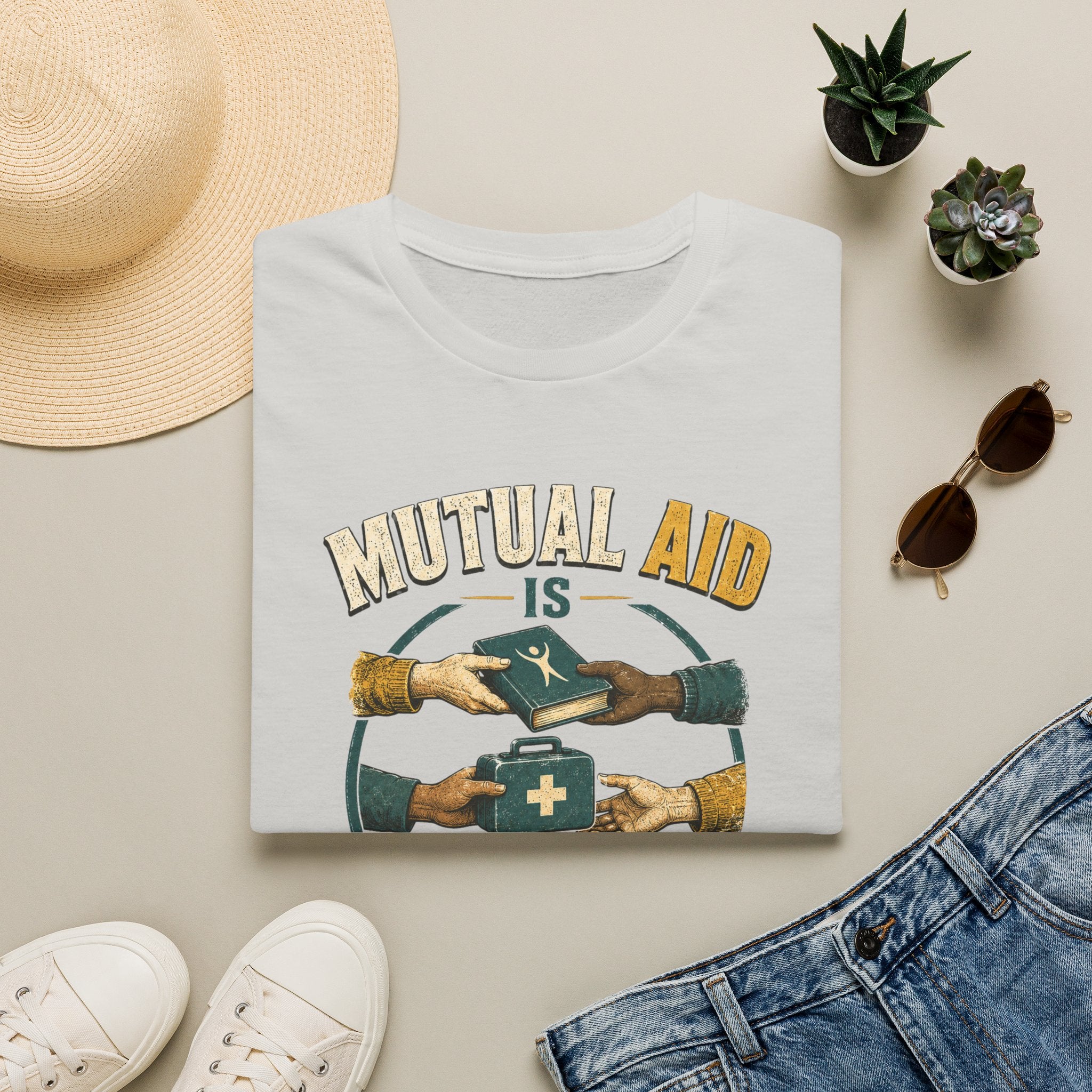 Mutual Aid Is Applied Humanism T-Shirt — Community Support Volunteer Shirt