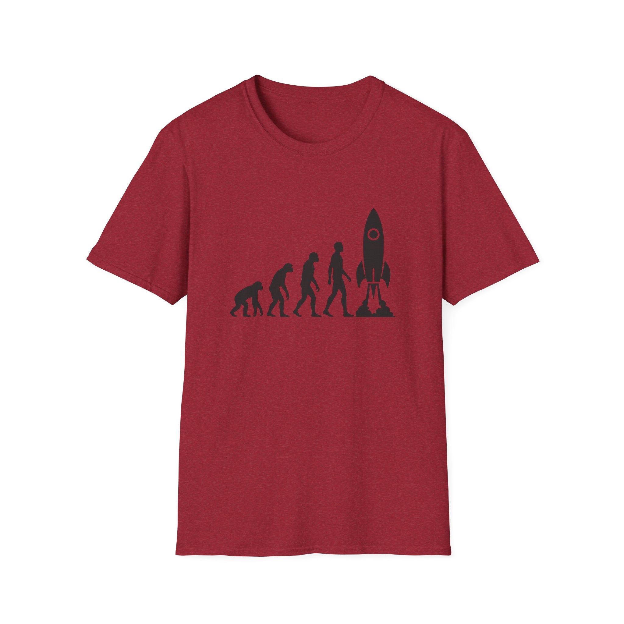 Evolution Ape to Rocketship Unisex Softstyle T-Shirt