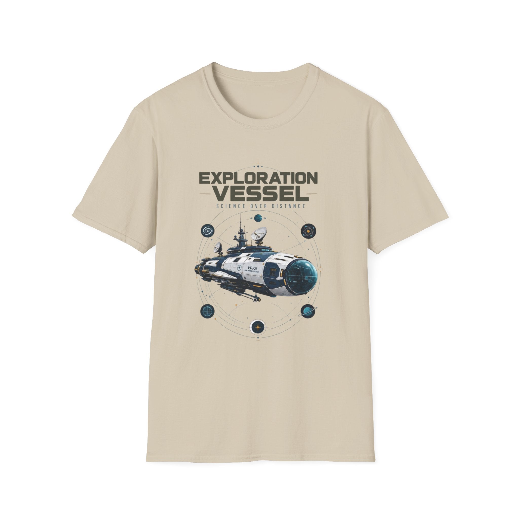 Exploration Vessel T-Shirt — Science Over Distance Space Graphic Tee
