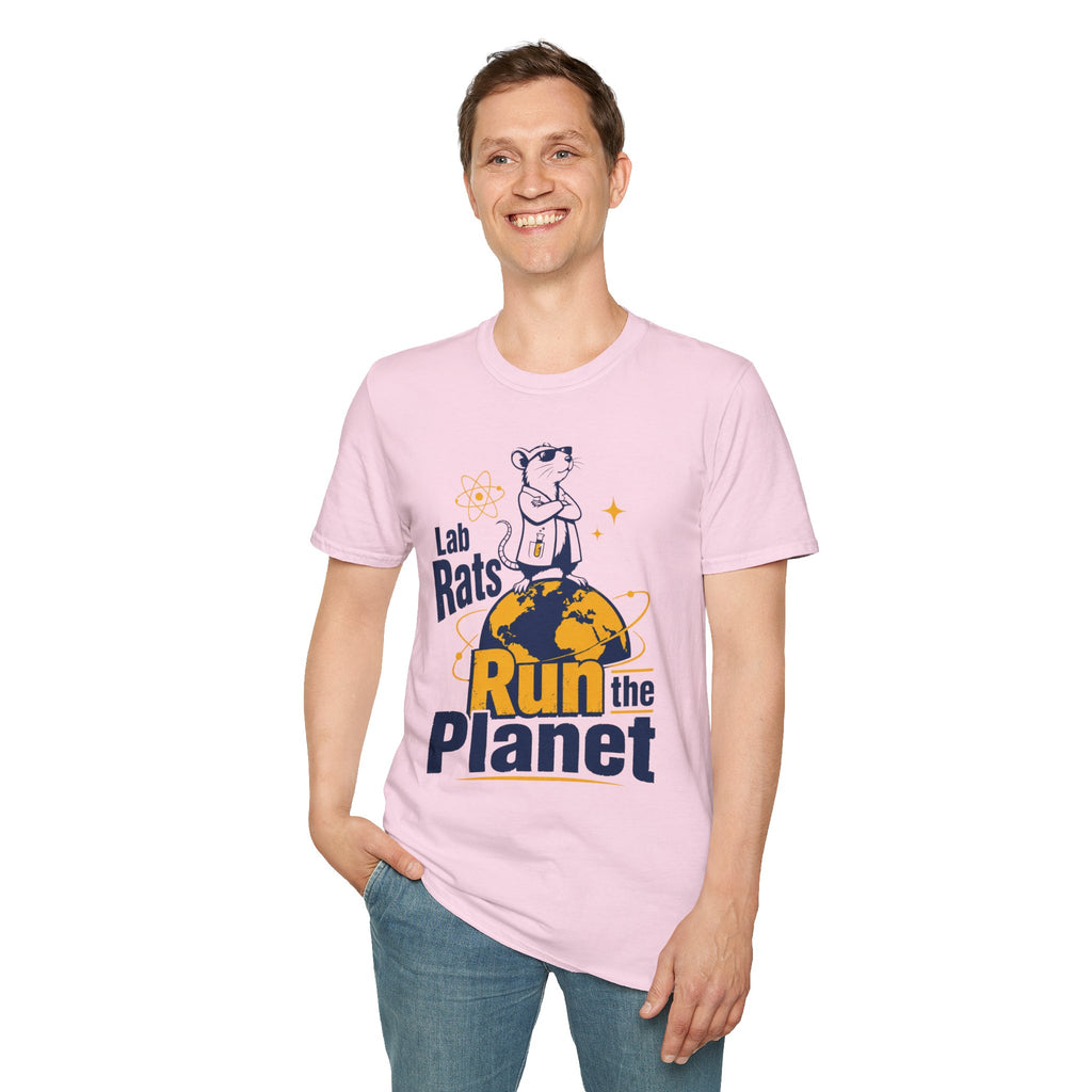 Lab Rats Run the Planet T-Shirt — Cute Scientist Rodent Graphic Tee