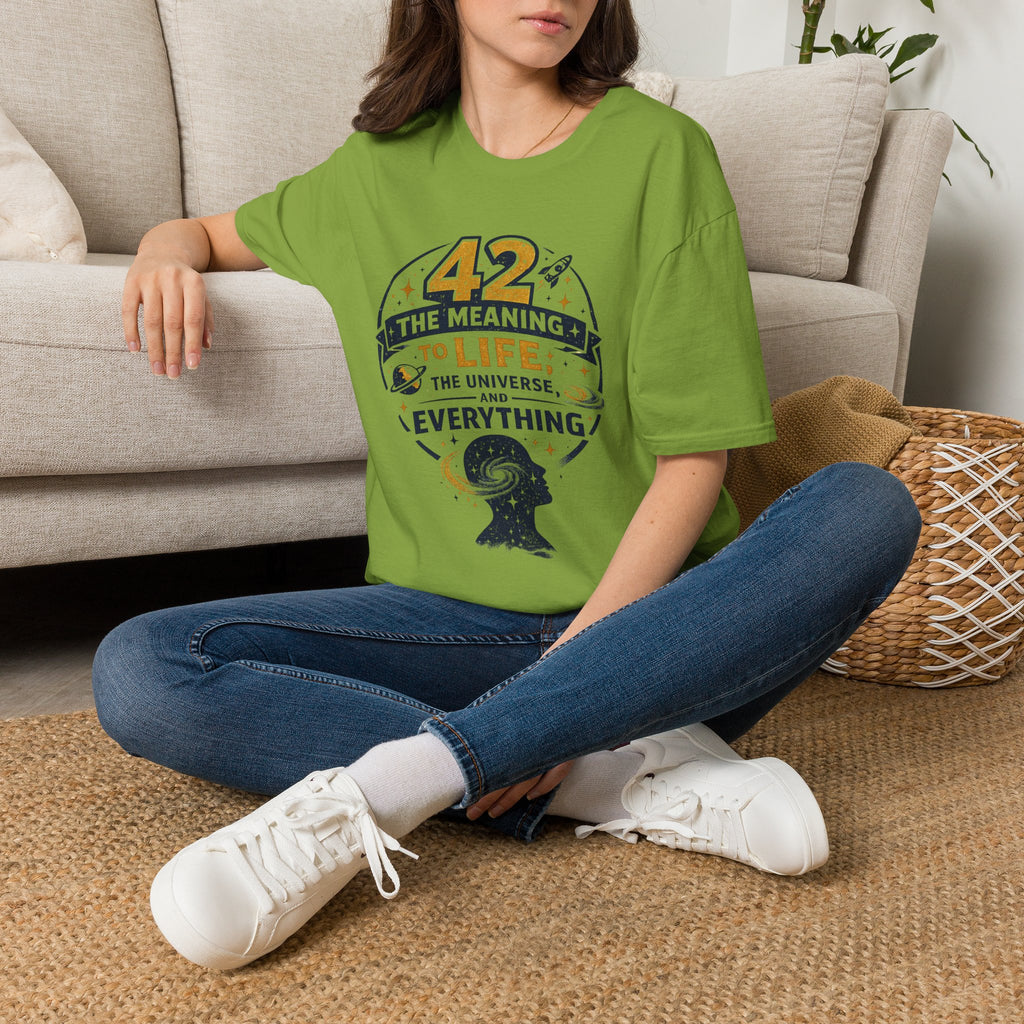 42 The Meaning To Life T-Shirt — Funny Hitchhiker’s Guide Galaxy Tee