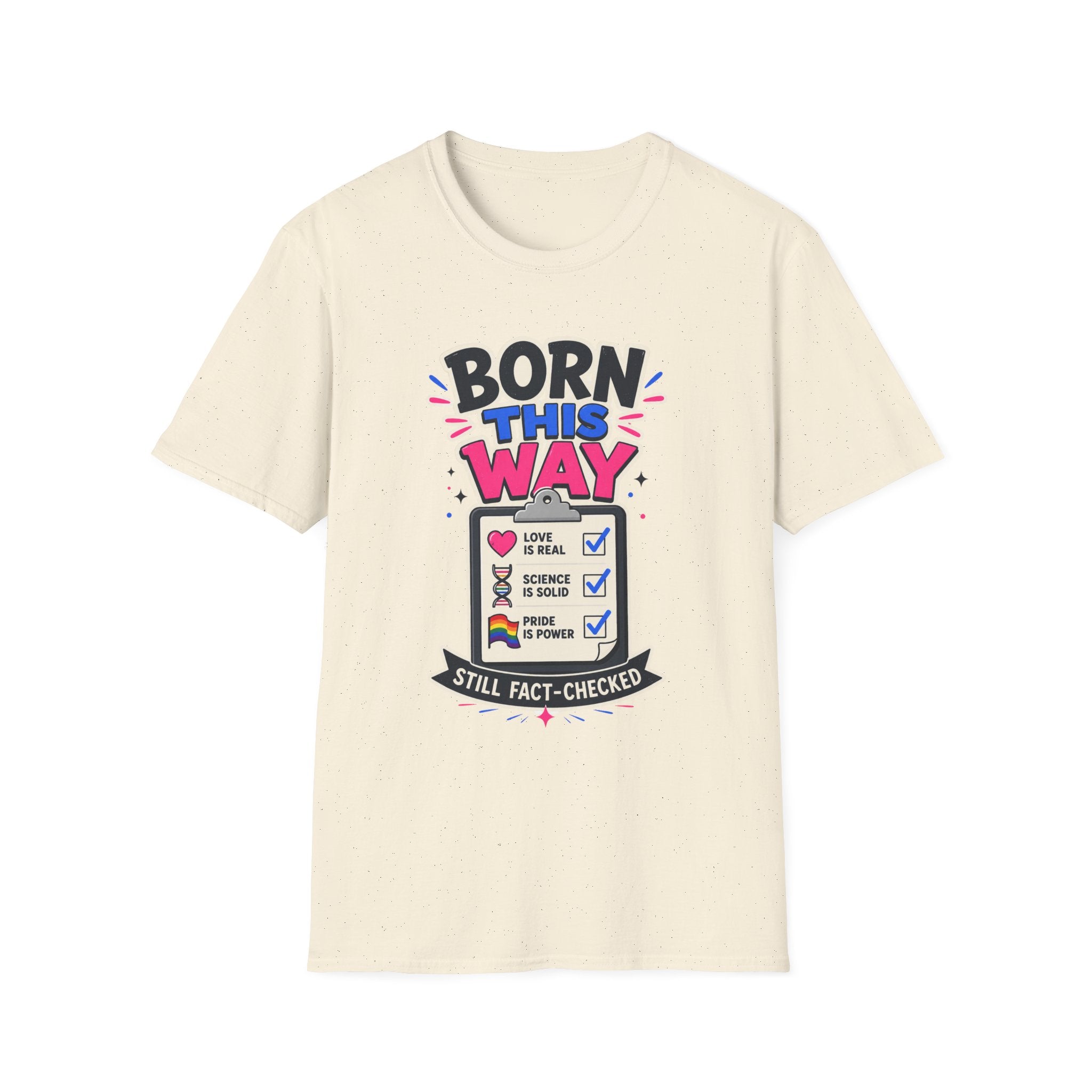 Born This Way T-Shirt — Pride LGBTQ+ Checklist Graphic Tee