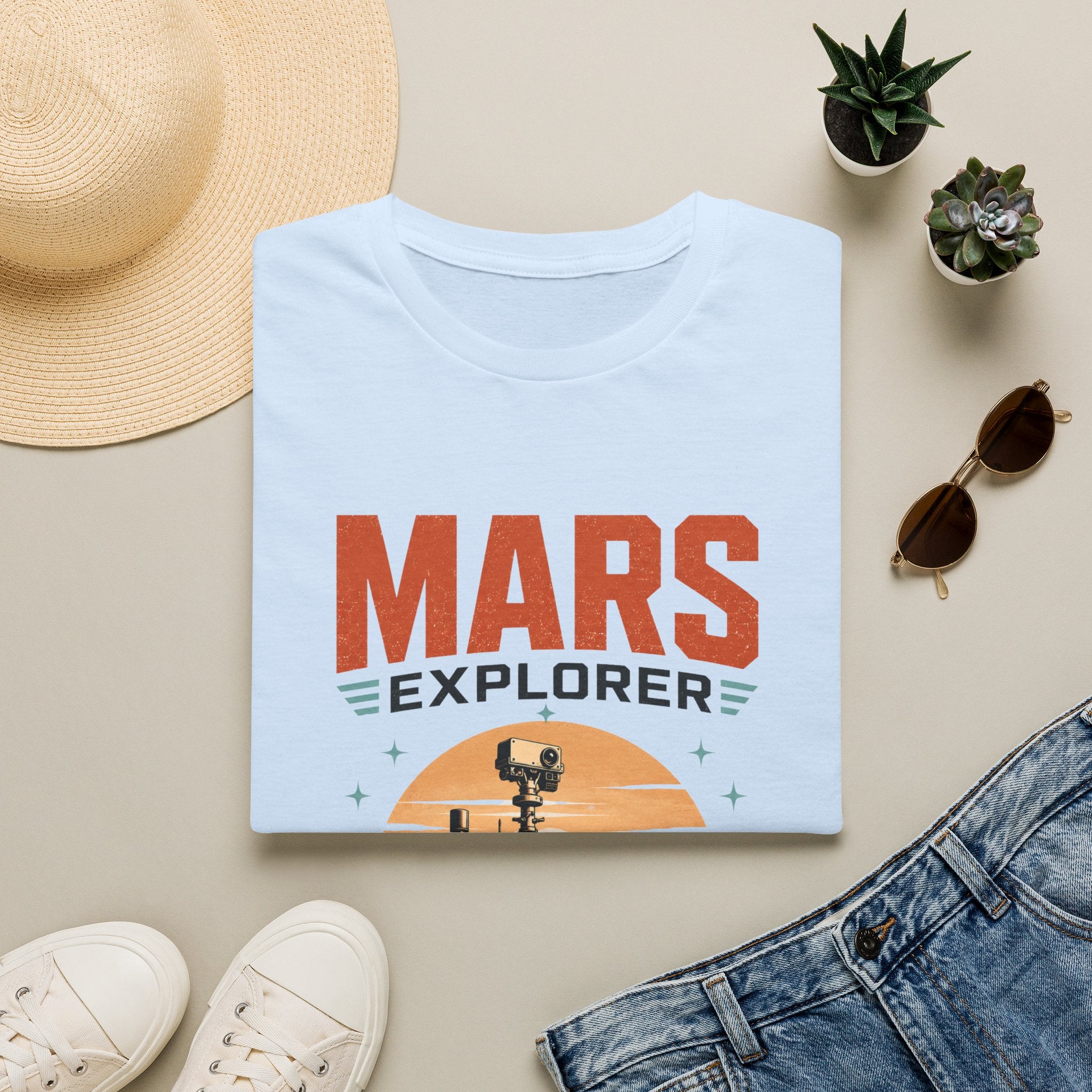 Mars Explorer T-Shirt — Retro Space Rover Graphic Tee