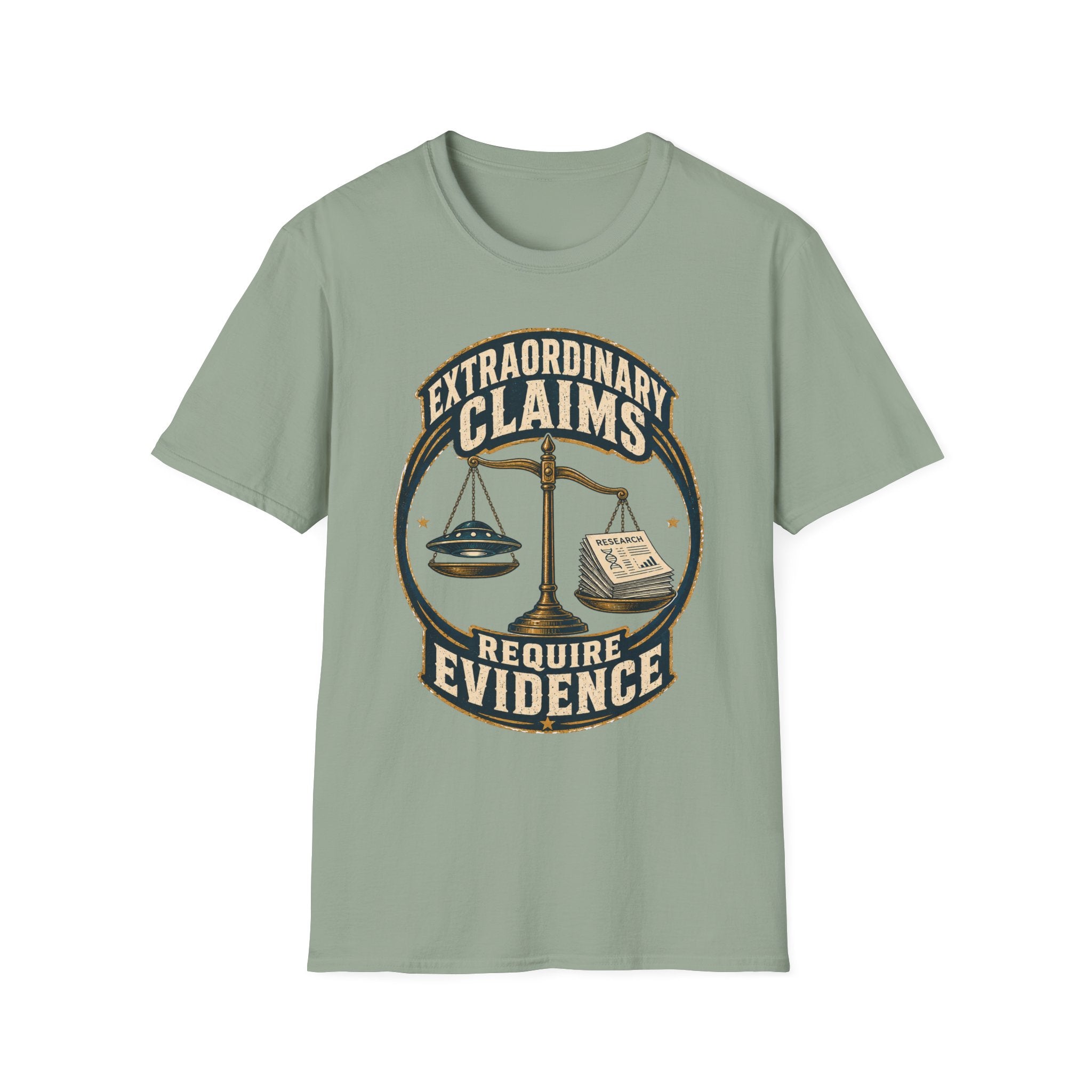 T-Shirt — “Extraordinary Claims Require Evidence” Skeptic Science Tee