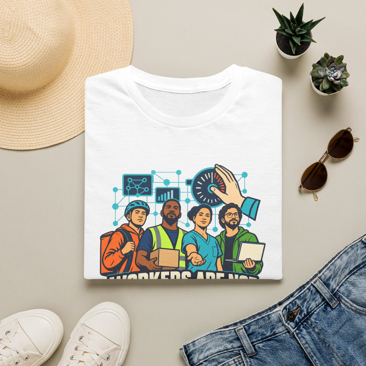 Workers Are Not Data Points T-Shirt — Labor Rights Solidarity Tee