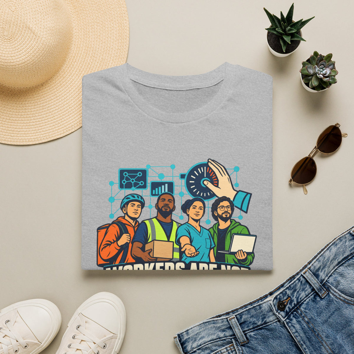 Workers Are Not Data Points T-Shirt — Labor Rights Solidarity Tee