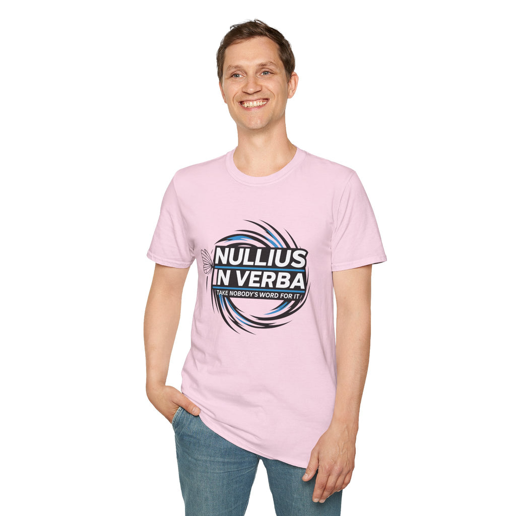"Nullius in Verba" Latin Motto Tee (I Take Nobody’s Word For It)
