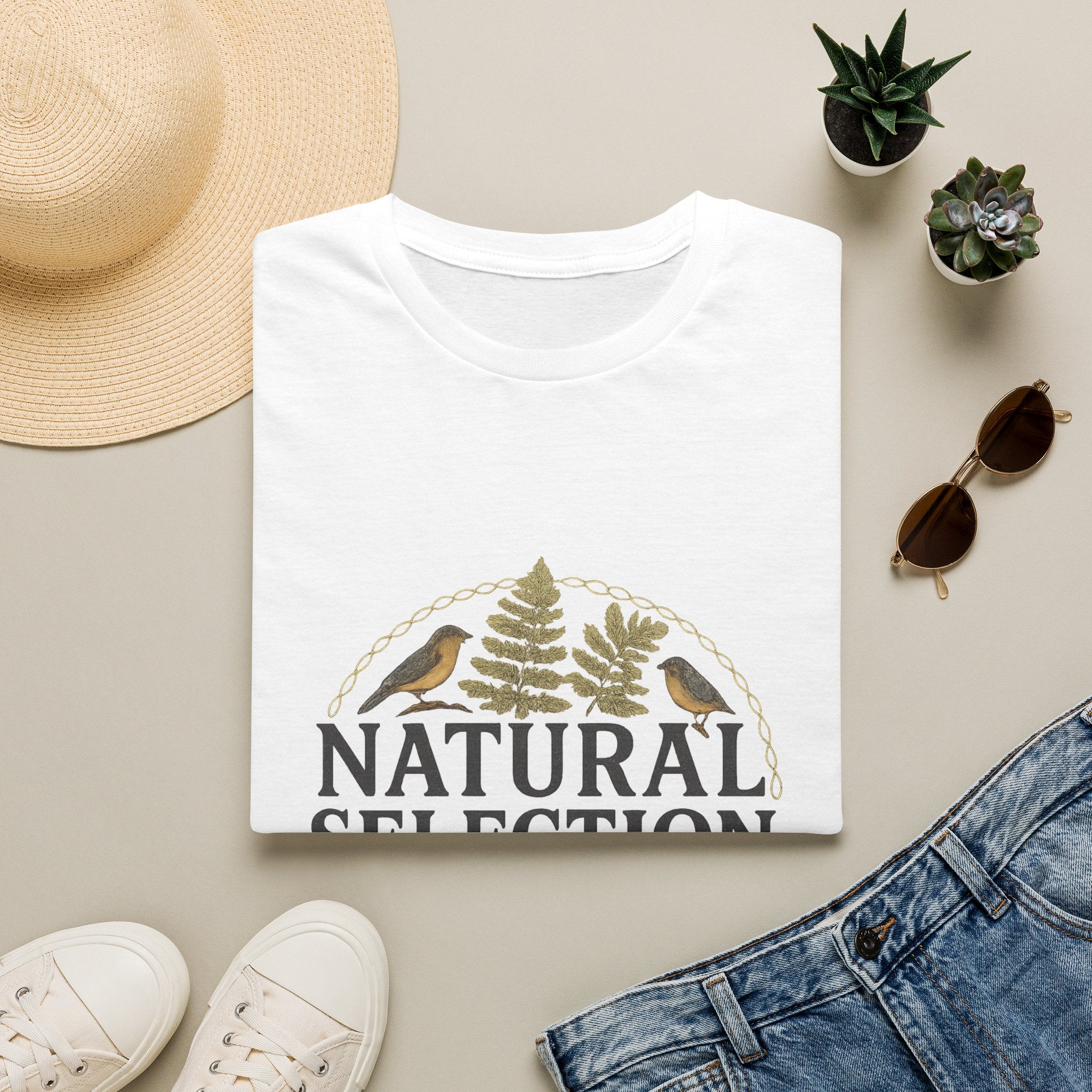 Natural Selection T-Shirt — Botanical Birds Graphic Tee