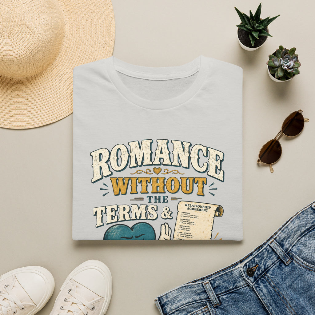 Romance Without the Terms & Conditions T-Shirt — Funny Relationship Graphic Tee