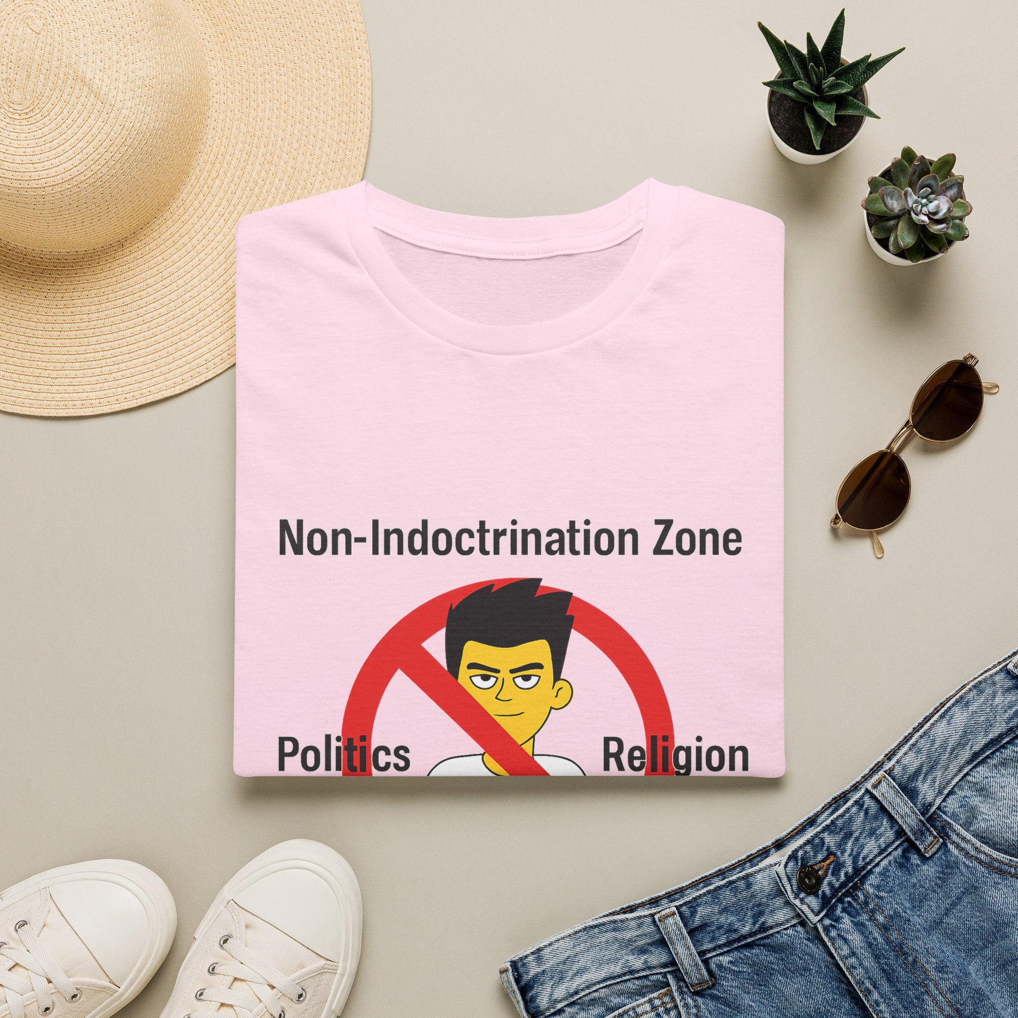 Non‑Indoctrination Zone T-Shirt — No Politics or Religion Graphic Tee