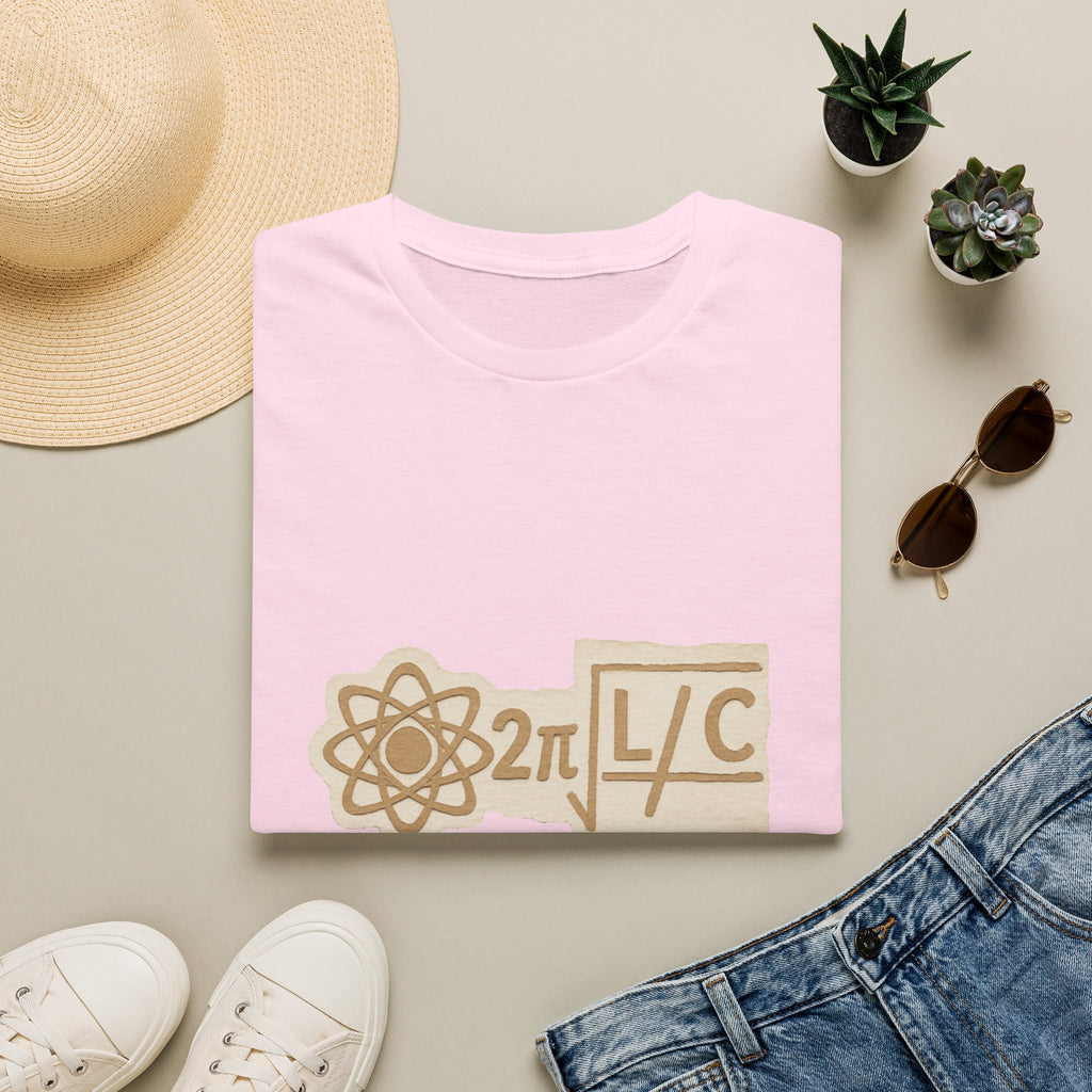 Physics Joke T-Shirt — '2π L/C' Retro Atom Graphic (I Used My Game to Be Here)