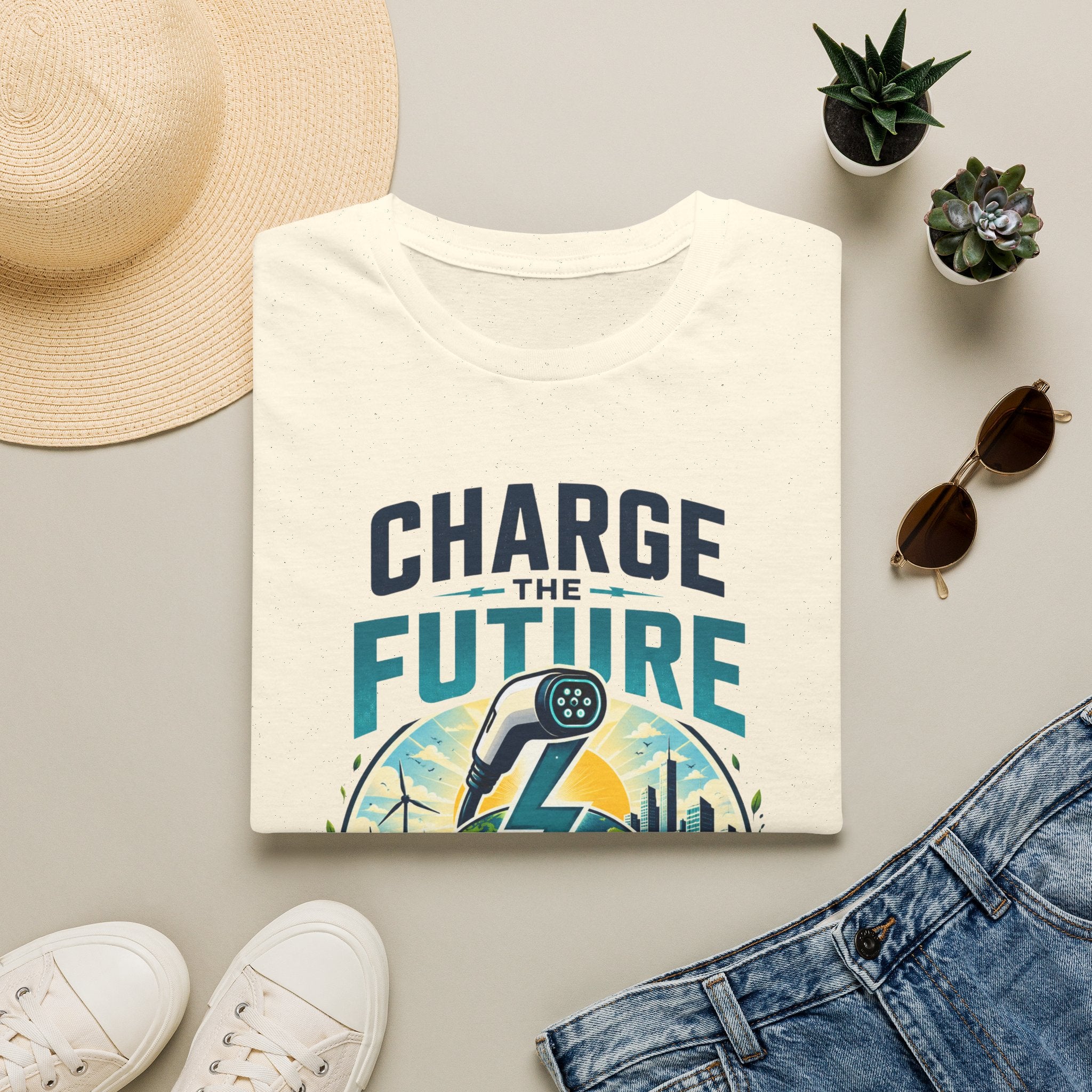 Charge the Future T-Shirt — Electric Vehicle EV Charging Graphic Tee