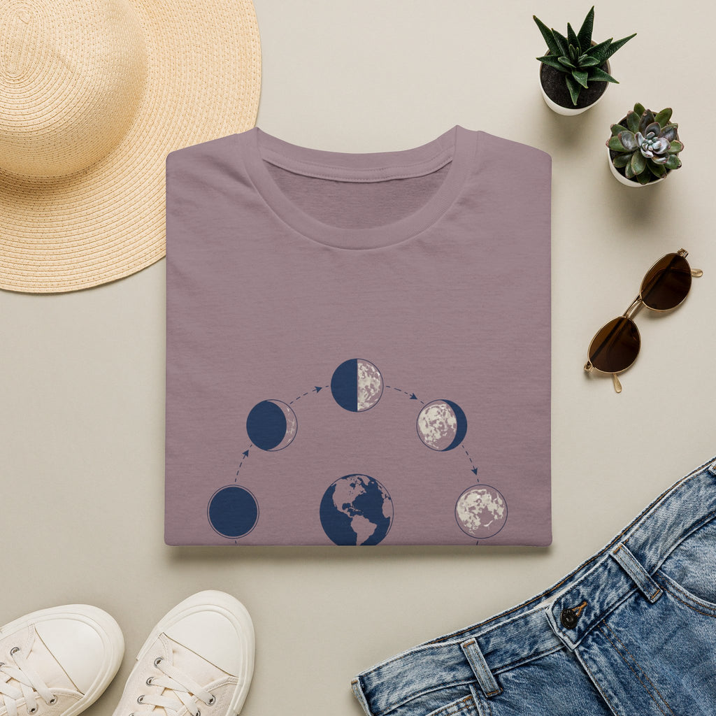 Moon Phase T-Shirt —Lunar Cycle Graphic Tee