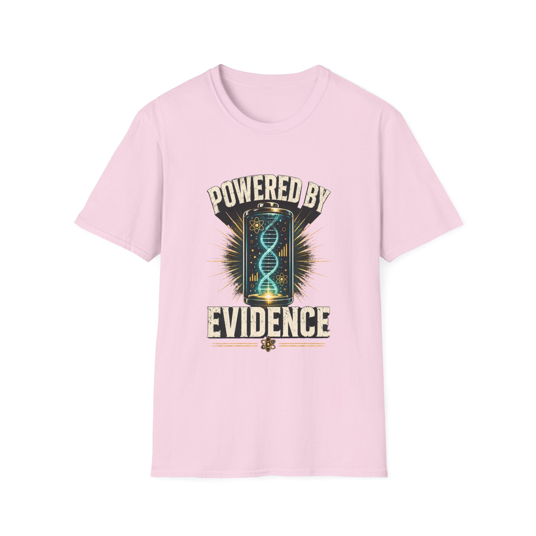 Powered By Evidence T-Shirt — Science DNA Retro Graphic Tee