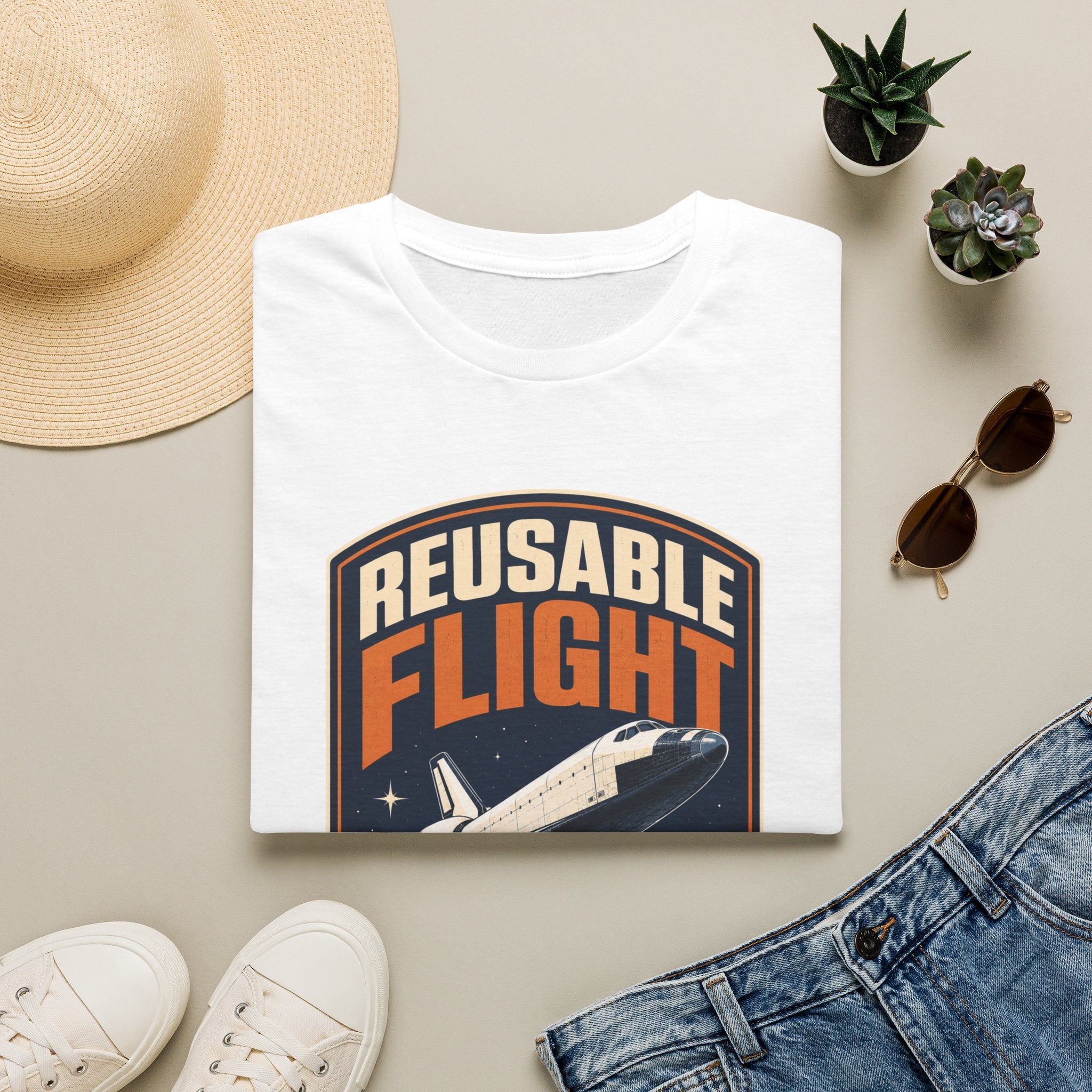 Reusable Flight T-Shirt — Space Shuttle Retro Graphic Tee