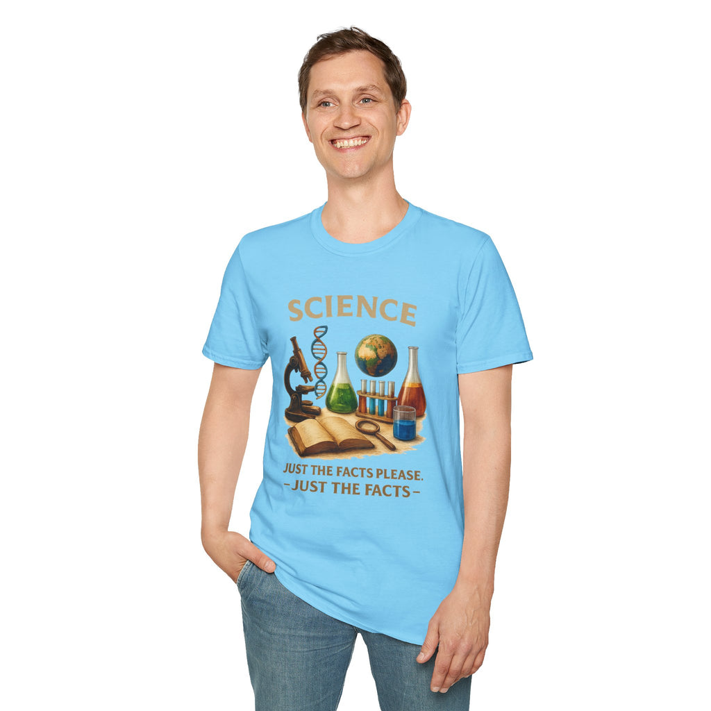 Science Graphic T-Shirt — 'Science: Just the Facts, Please' Casual Tee