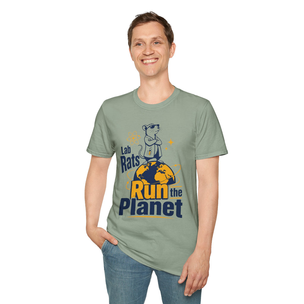 Lab Rats Run the Planet T-Shirt — Cute Scientist Rodent Graphic Tee