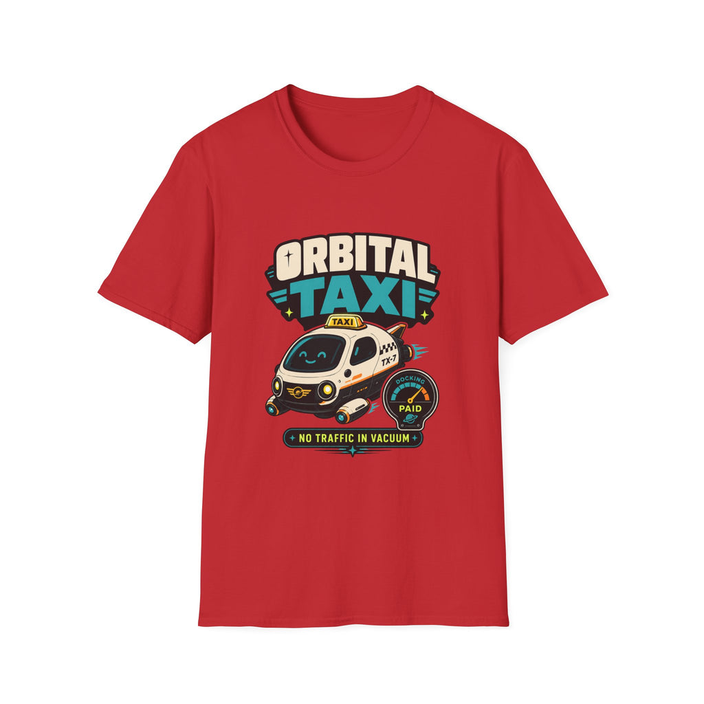 Orbital Taxi T‑Shirt – Retro Space Shuttle Cab Graphic Tee