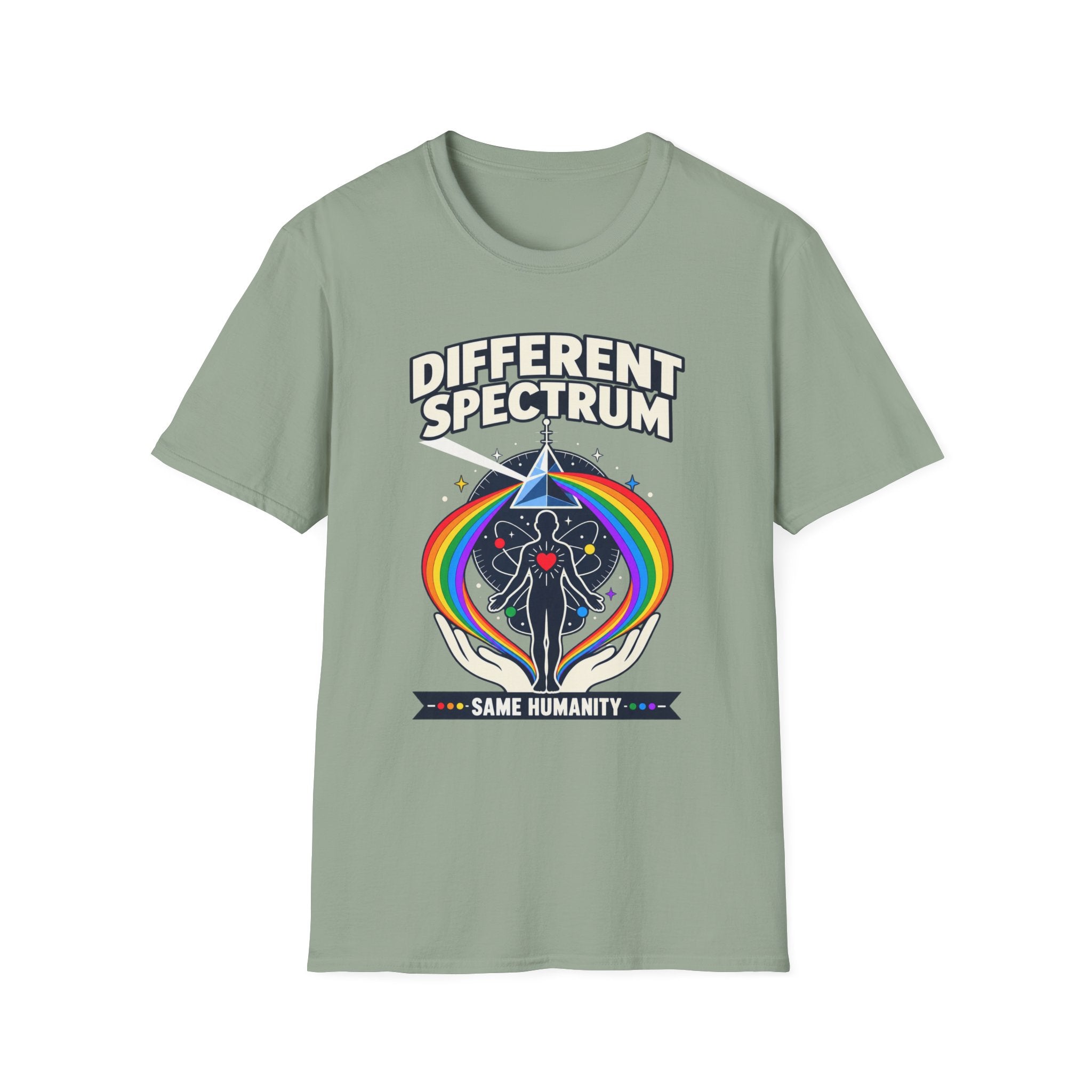 Different Spectrum T‑Shirt — Pride Rainbow Inclusive "Same Humanity" Tee