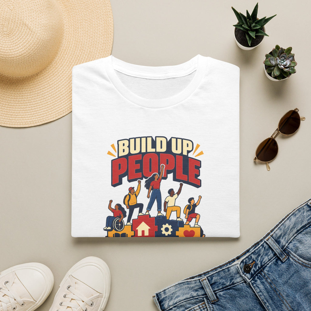"Build Up People Not Prisons" Social Justice Graphic Tee