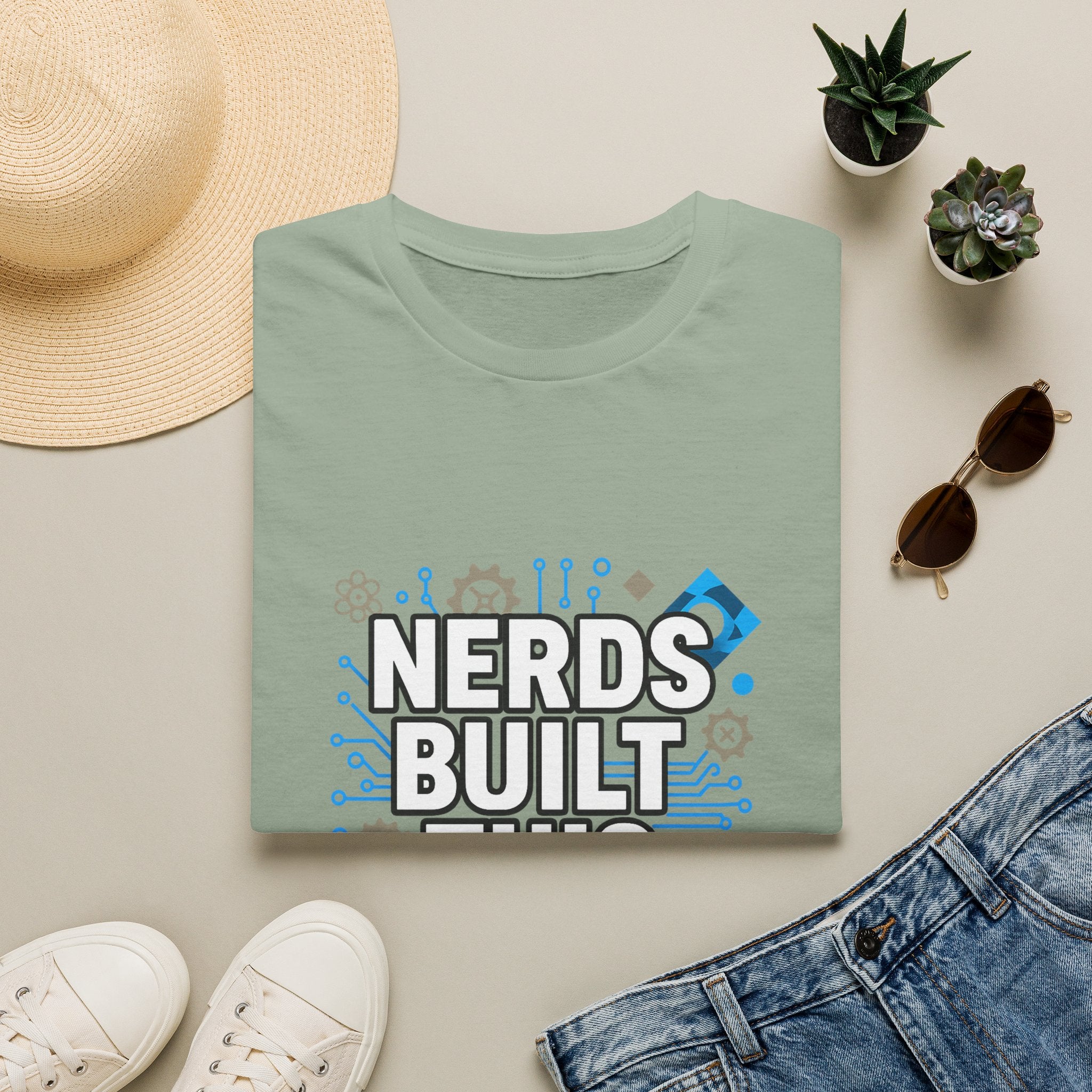 Nerds Built This World T-Shirt — Geek Science Tech Tee